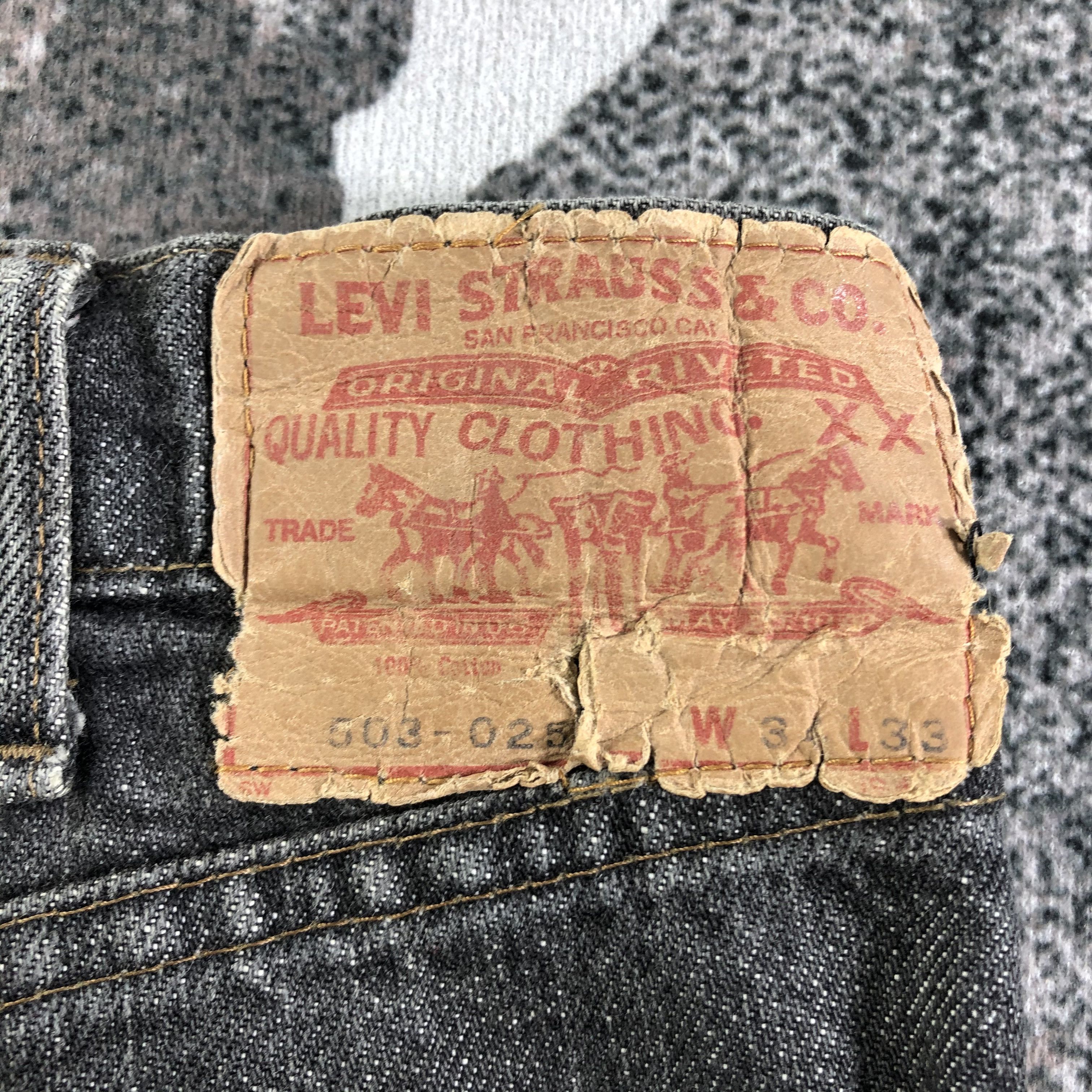 Levi's × Vintage Vintage Levis Jeans 503 Faded Black Denim KJ2517 Size US 33 - 6 Thumbnail