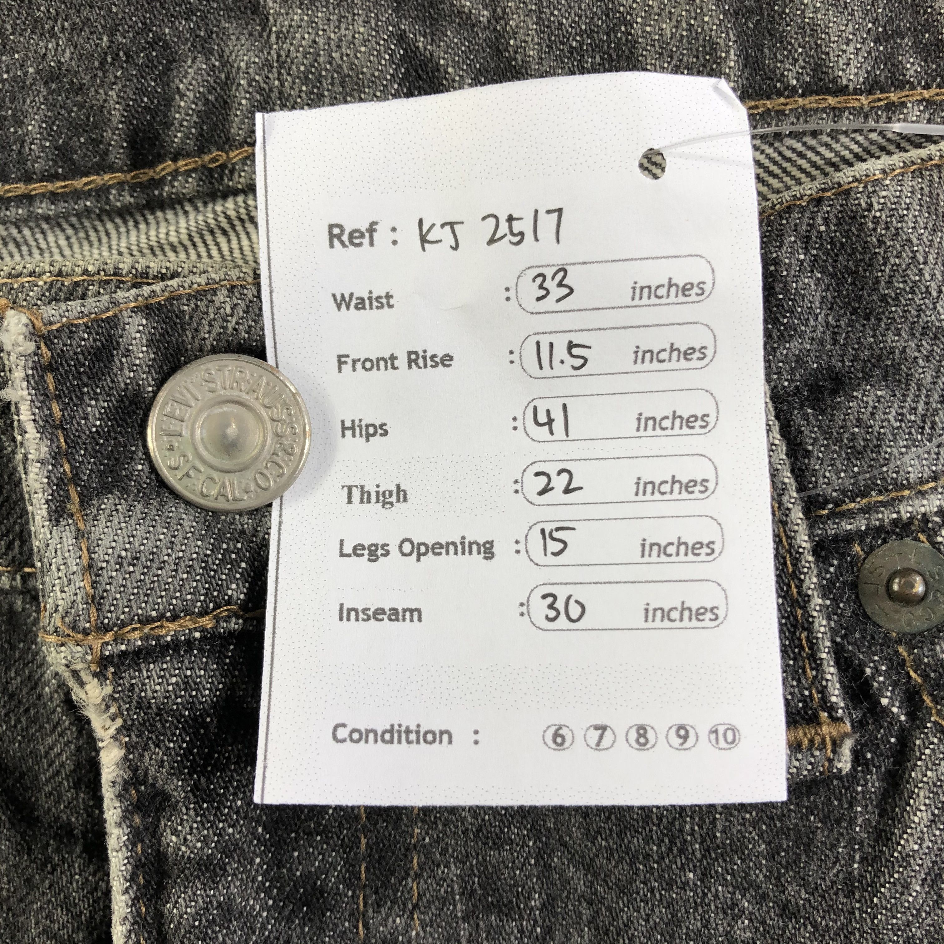 Levi's × Vintage Vintage Levis Jeans 503 Faded Black Denim KJ2517 Size US 33 - 10 Thumbnail