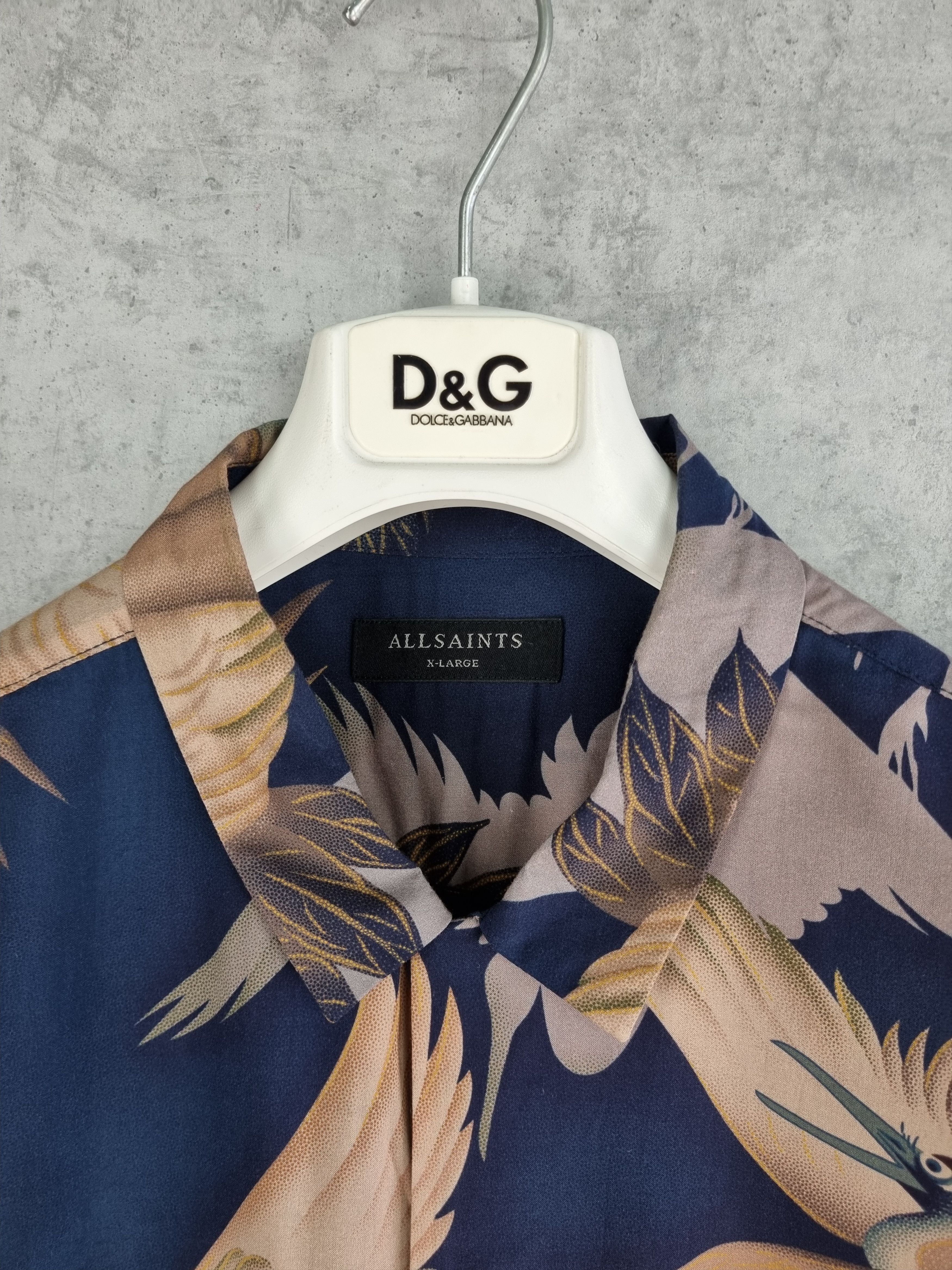 Allsaints Rare Allsaints Wader Bird Art Print Viscose Shirt Size US L / EU 52-54 / 3 - 9 Thumbnail