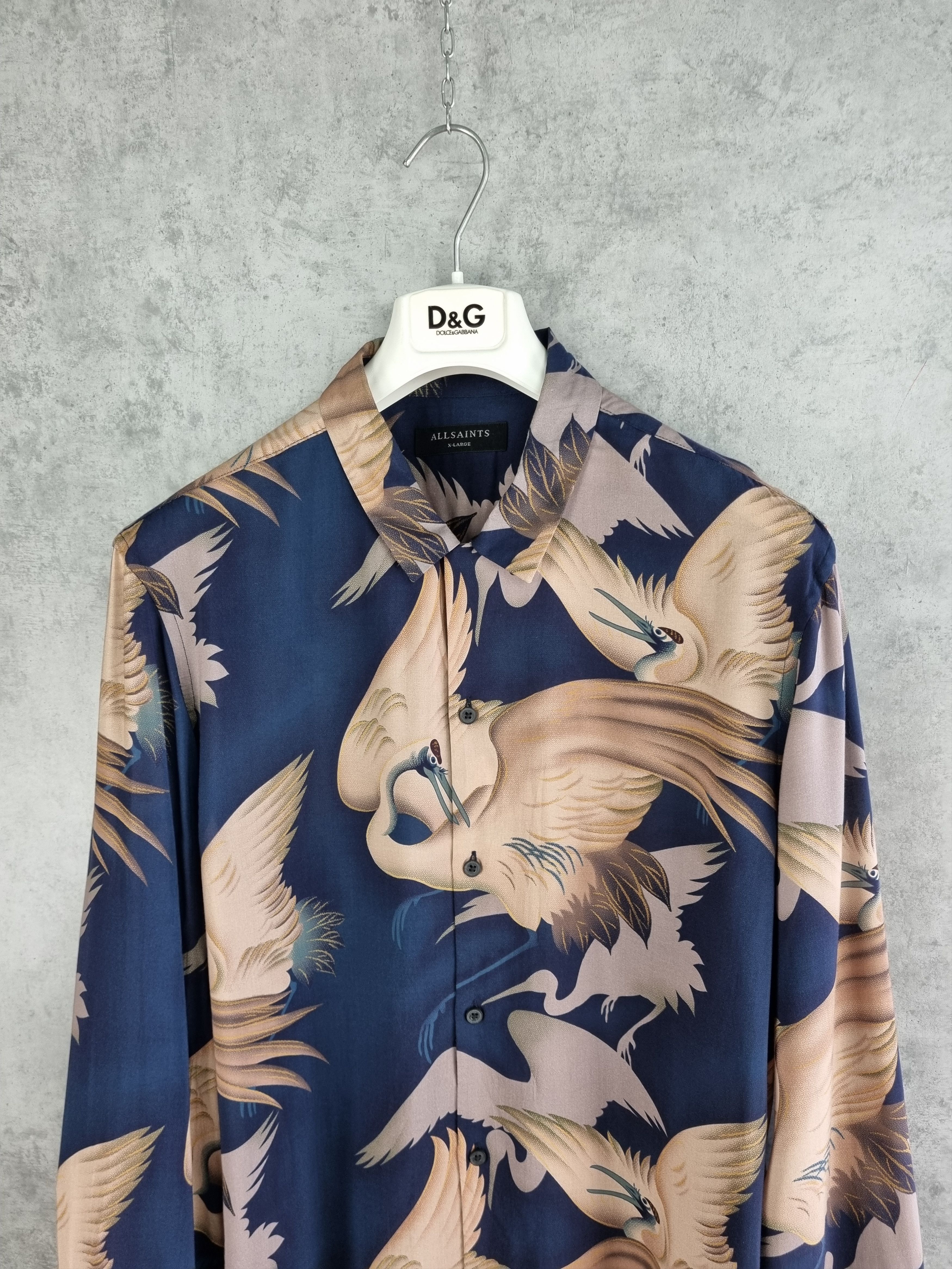Allsaints Rare Allsaints Wader Bird Art Print Viscose Shirt Size US L / EU 52-54 / 3 - 3 Thumbnail