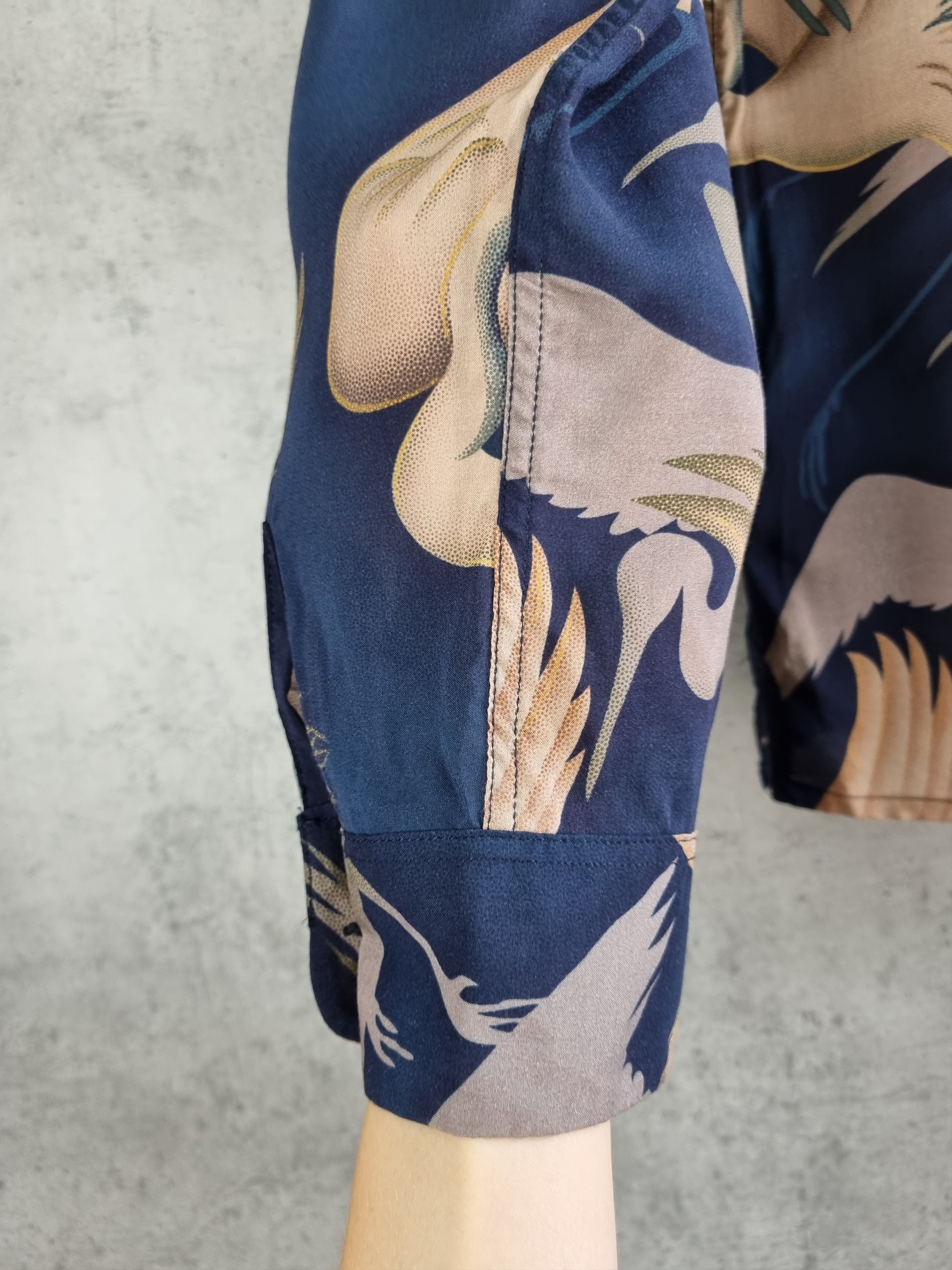 Allsaints Rare Allsaints Wader Bird Art Print Viscose Shirt Size US L / EU 52-54 / 3 - 17 Thumbnail