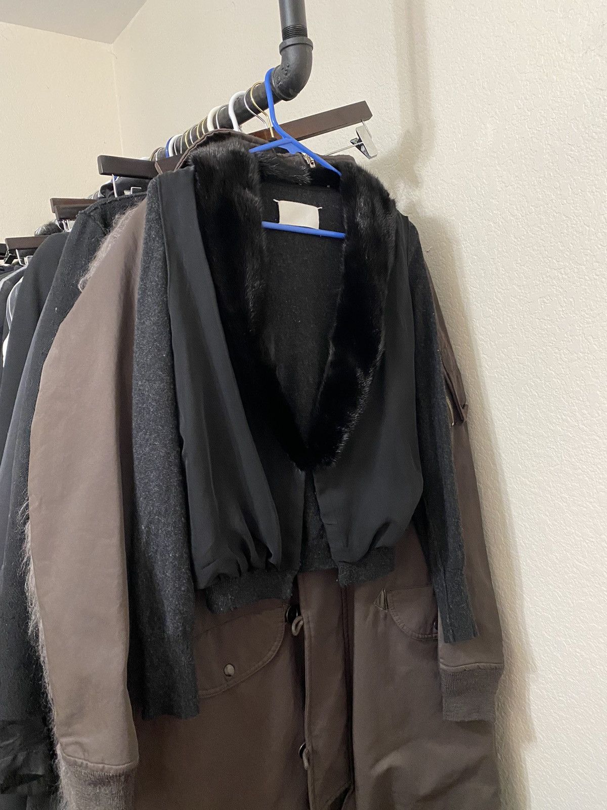 image of Maison Margiela New Margiela Artisinal 2005 Reversible Fox Collar Jacket in Black, Men's (Size XS)