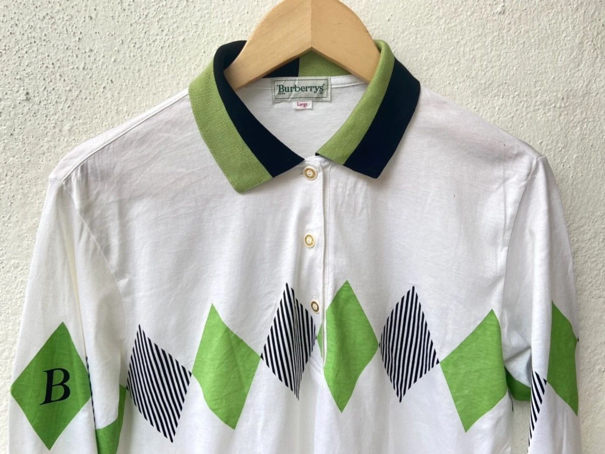 Burberry Final Drop💥Vintage Burberrys Long Sleeve Polo Size US M / EU 48-50 / 2 - 15 Thumbnail