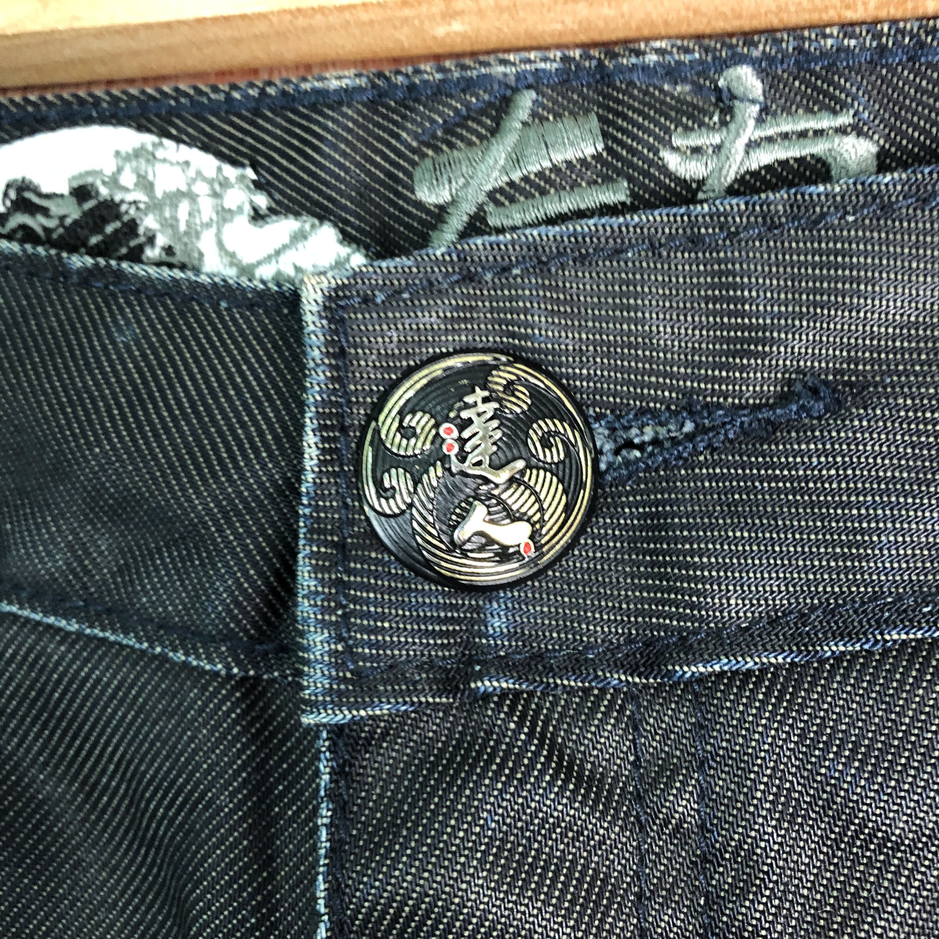 Edition Japan DLL Japan Big Train Black distressed Denim Pants #c095 Size US 38 / EU 54 - 5 Thumbnail