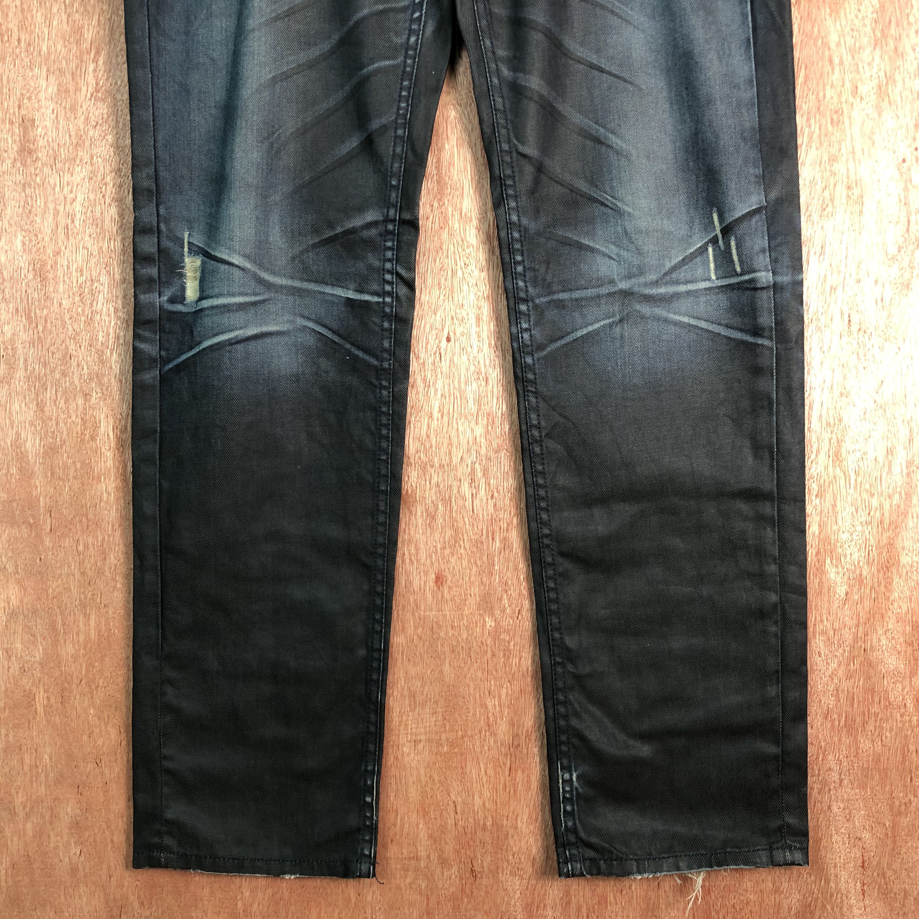 Edition Japan DLL Japan Big Train Black distressed Denim Pants #c095 Size US 38 / EU 54 - 3 Thumbnail