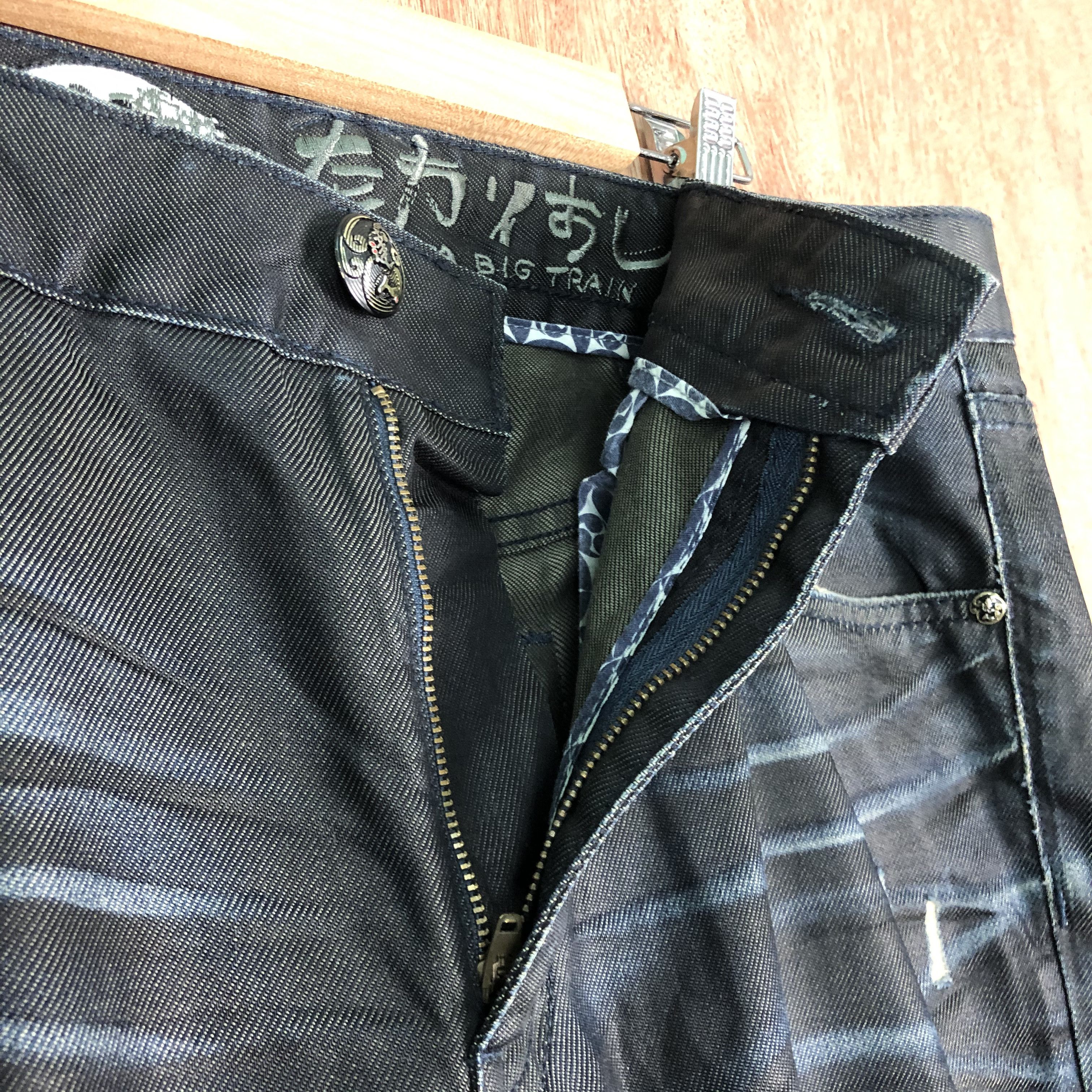 Edition Japan DLL Japan Big Train Black distressed Denim Pants #c095 Size US 38 / EU 54 - 6 Thumbnail