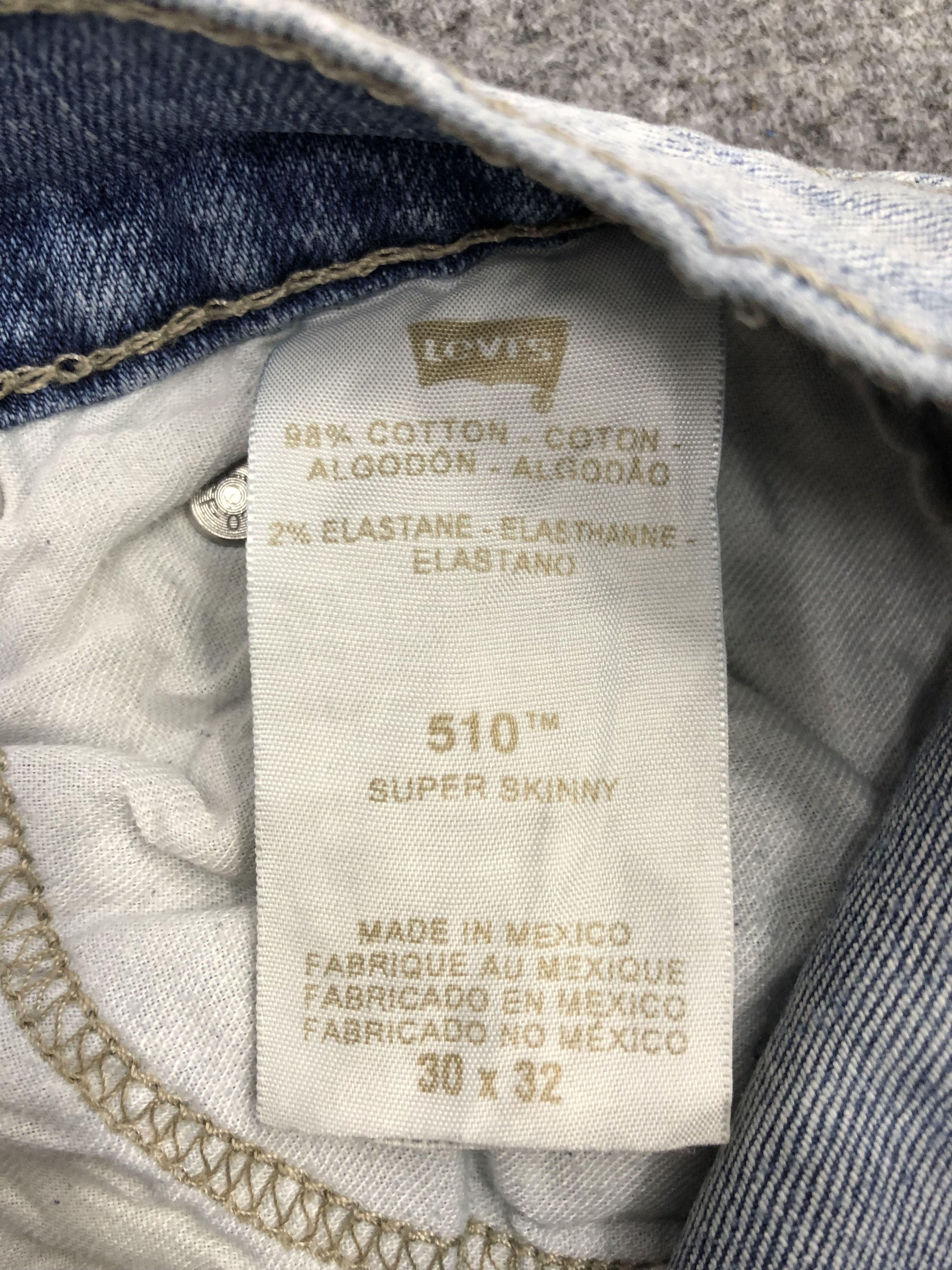 Levi's × Vintage Vintage Levis 510 Light Wash Jeans DP1194 Size US 30 / EU 46 - 5 Thumbnail