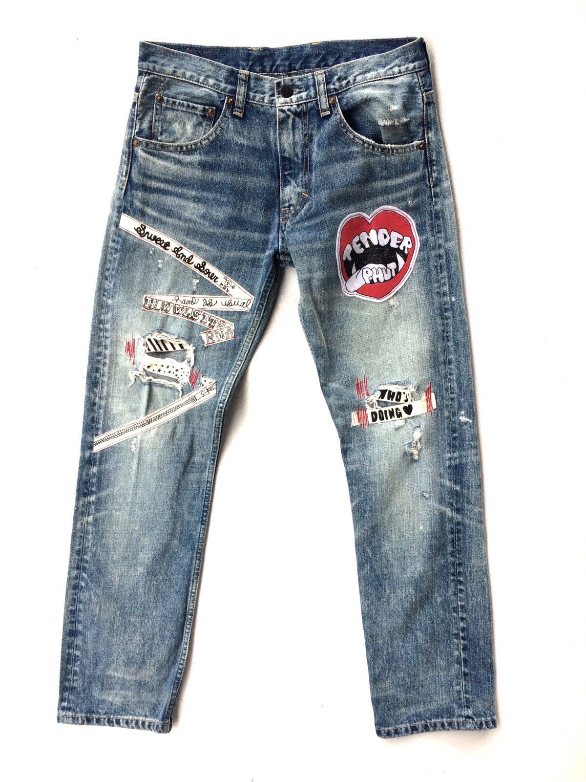 Japanese Brand Japanese Brand Sweets & Gloods Punk Rock Style Denim pant Size US 30 / EU 46 - 1 Thumbnail