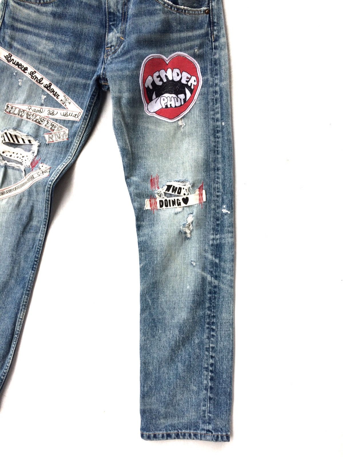 Japanese Brand Japanese Brand Sweets & Gloods Punk Rock Style Denim pant Size US 30 / EU 46 - 3 Thumbnail