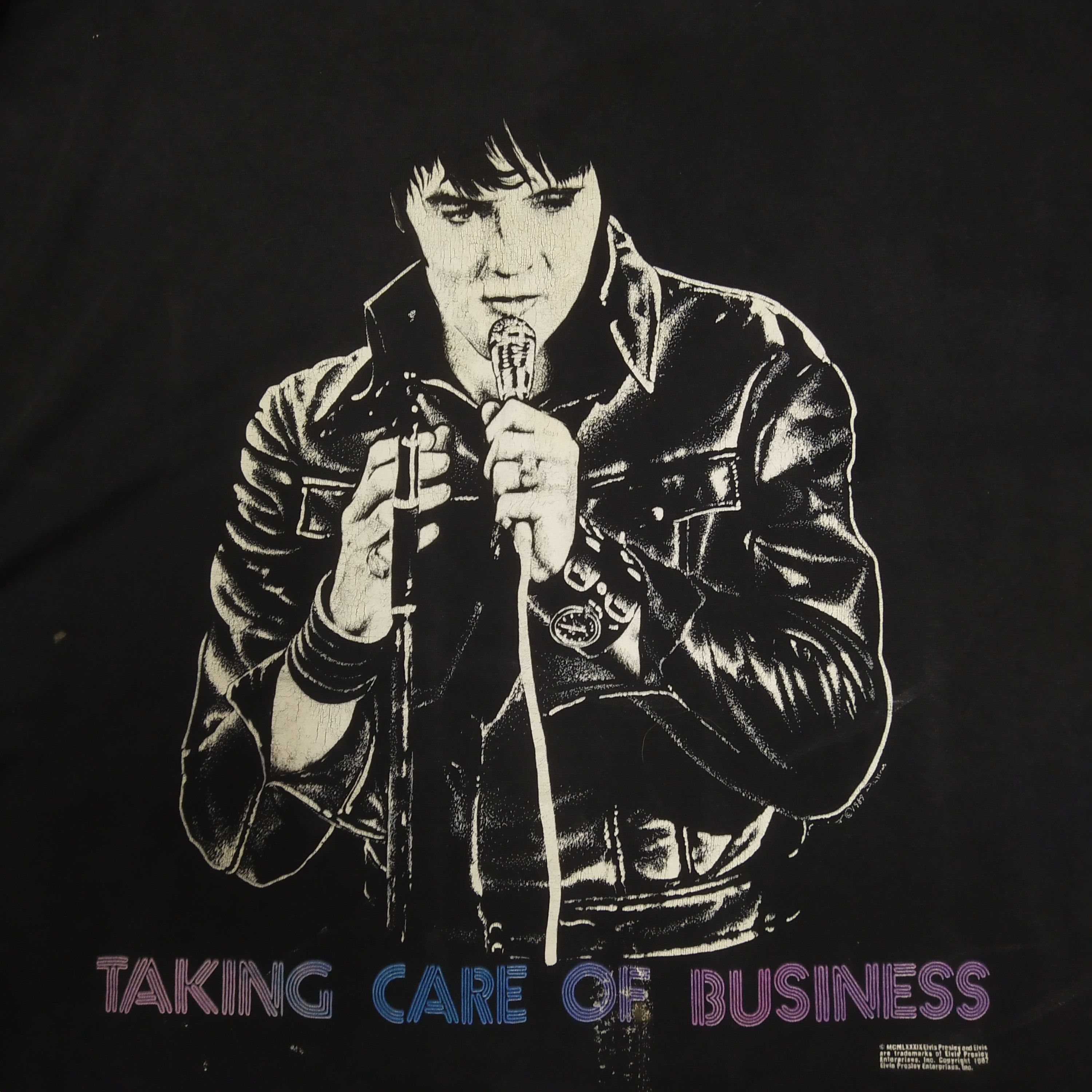 Band Tees × If Six Was Nine × Vintage Vintage 1987 Elvis Presley Taking Care Of Business Size US XL / EU 56 / 4 - 3 Thumbnail