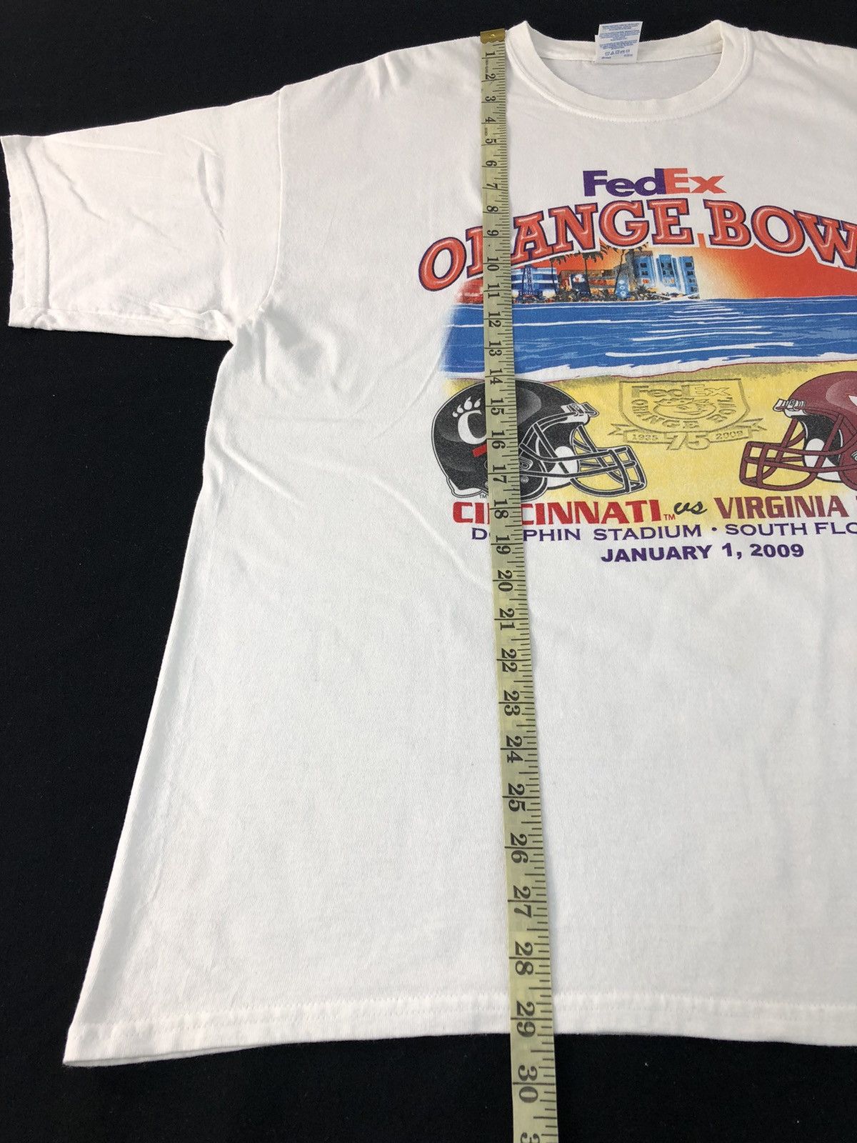 NFL × Vintage FedEx NFL Orange Bowl Cincinmati Virginia Tech Printed Tee Size US XL / EU 56 / 4 - 9 Thumbnail