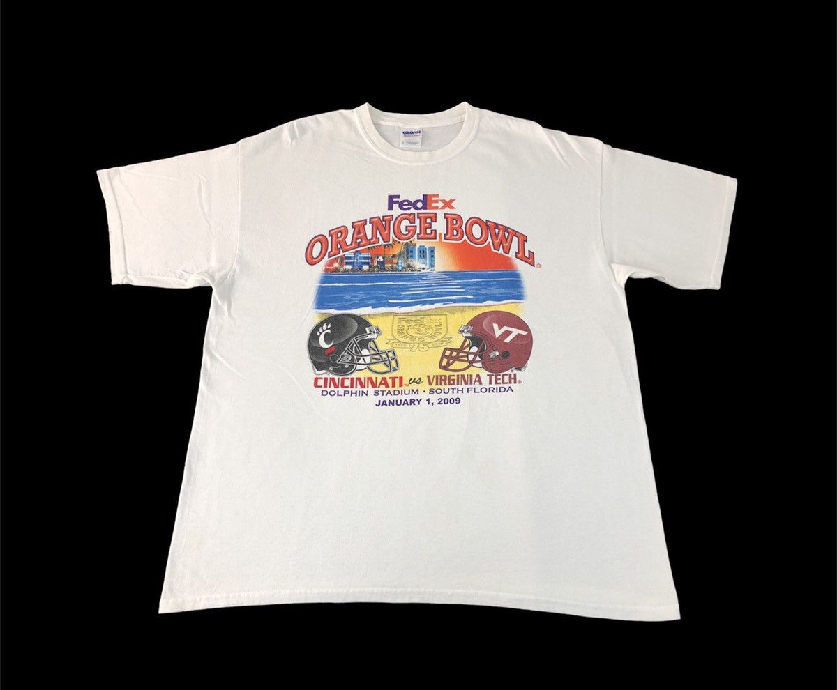 NFL × Vintage FedEx NFL Orange Bowl Cincinmati Virginia Tech Printed Tee Size US XL / EU 56 / 4 - 1 Thumbnail