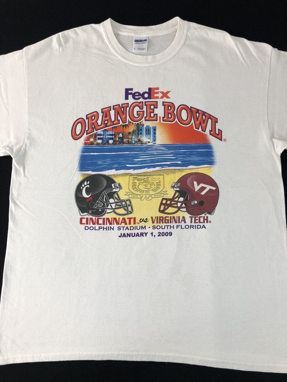 NFL × Vintage FedEx NFL Orange Bowl Cincinmati Virginia Tech Printed Tee Size US XL / EU 56 / 4 - 3 Thumbnail