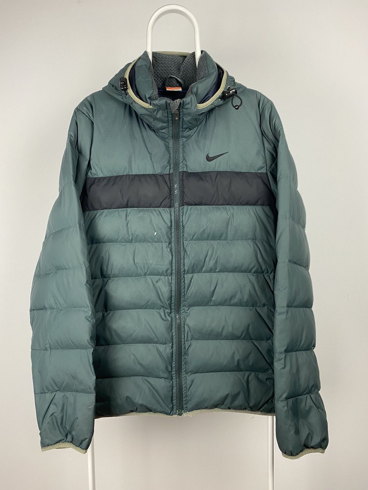 Nike × Vintage Nike vintage green puffer jacket small swoosh Size US M / EU 48-50 / 2 - 1 Thumbnail
