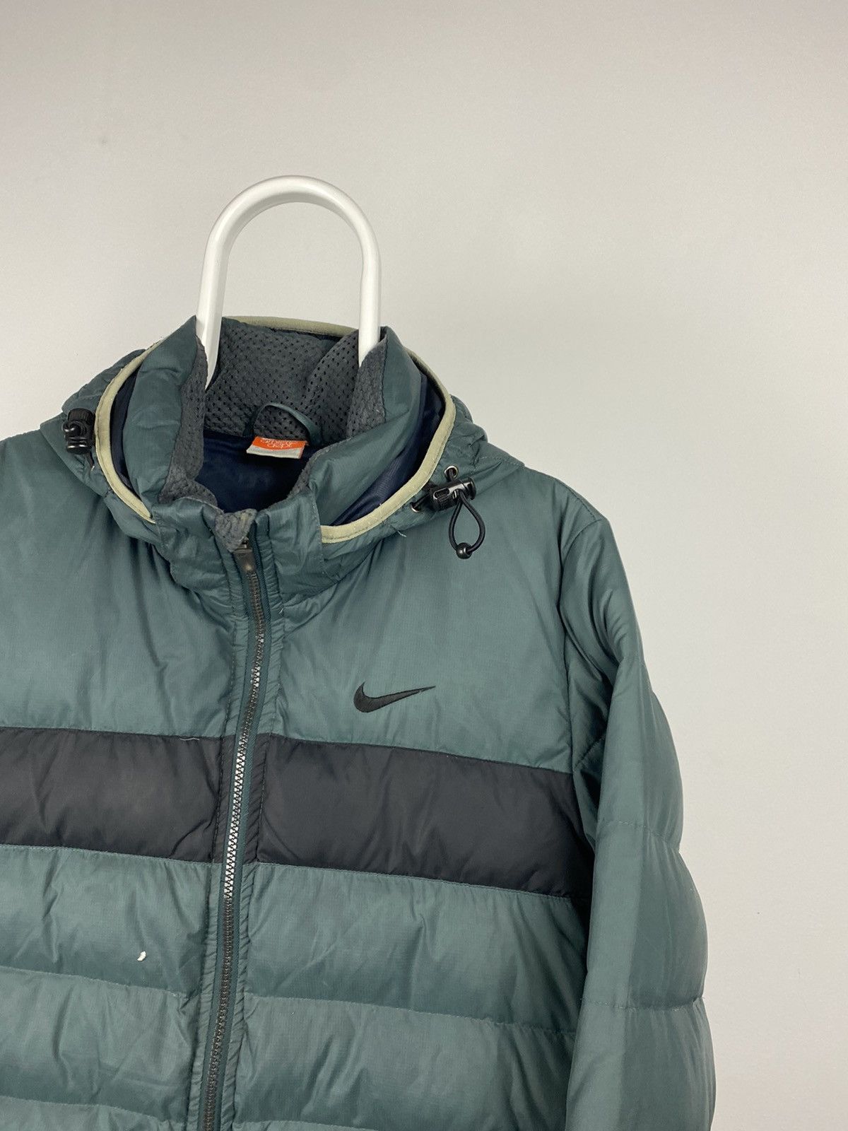 Nike × Vintage Nike vintage green puffer jacket small swoosh Size US M / EU 48-50 / 2 - 2 Thumbnail