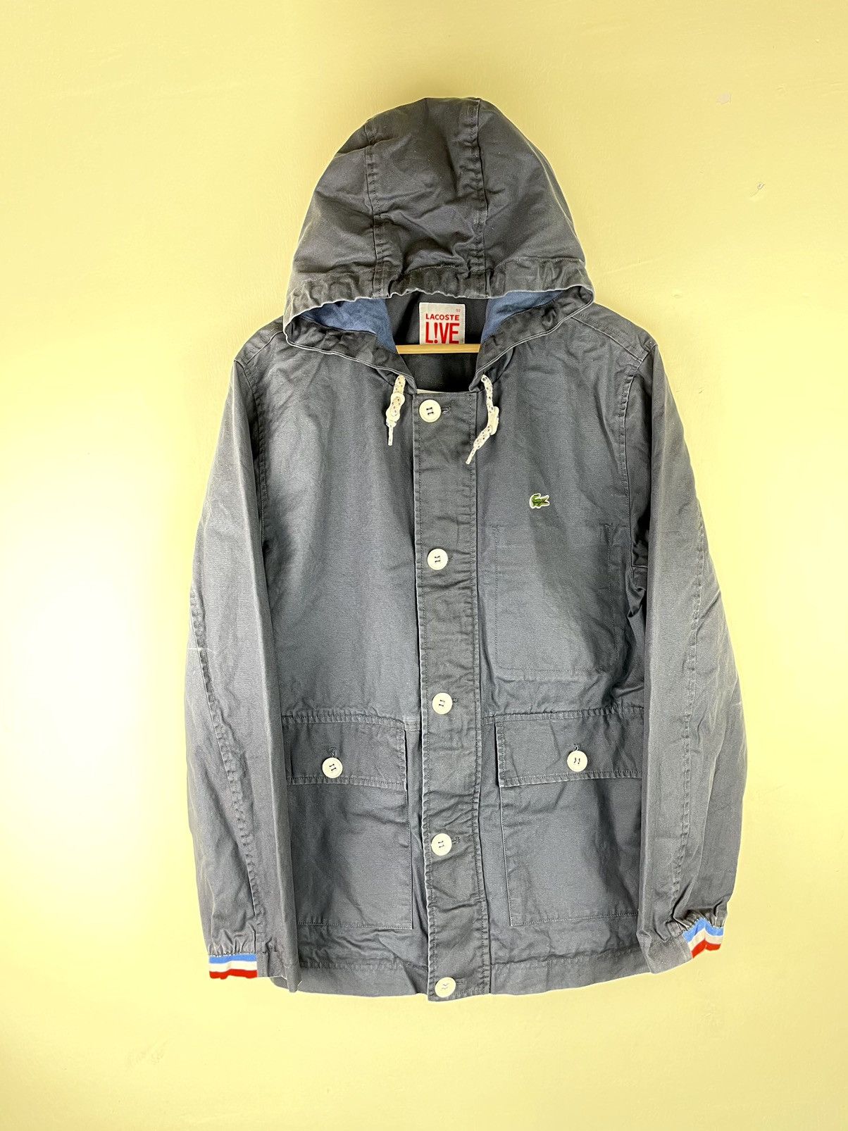 Lacoste × Vintage Vintage Lacoste Live Multi Pocket Polyester Jacket Size US L / EU 52-54 / 3 - 1 Thumbnail
