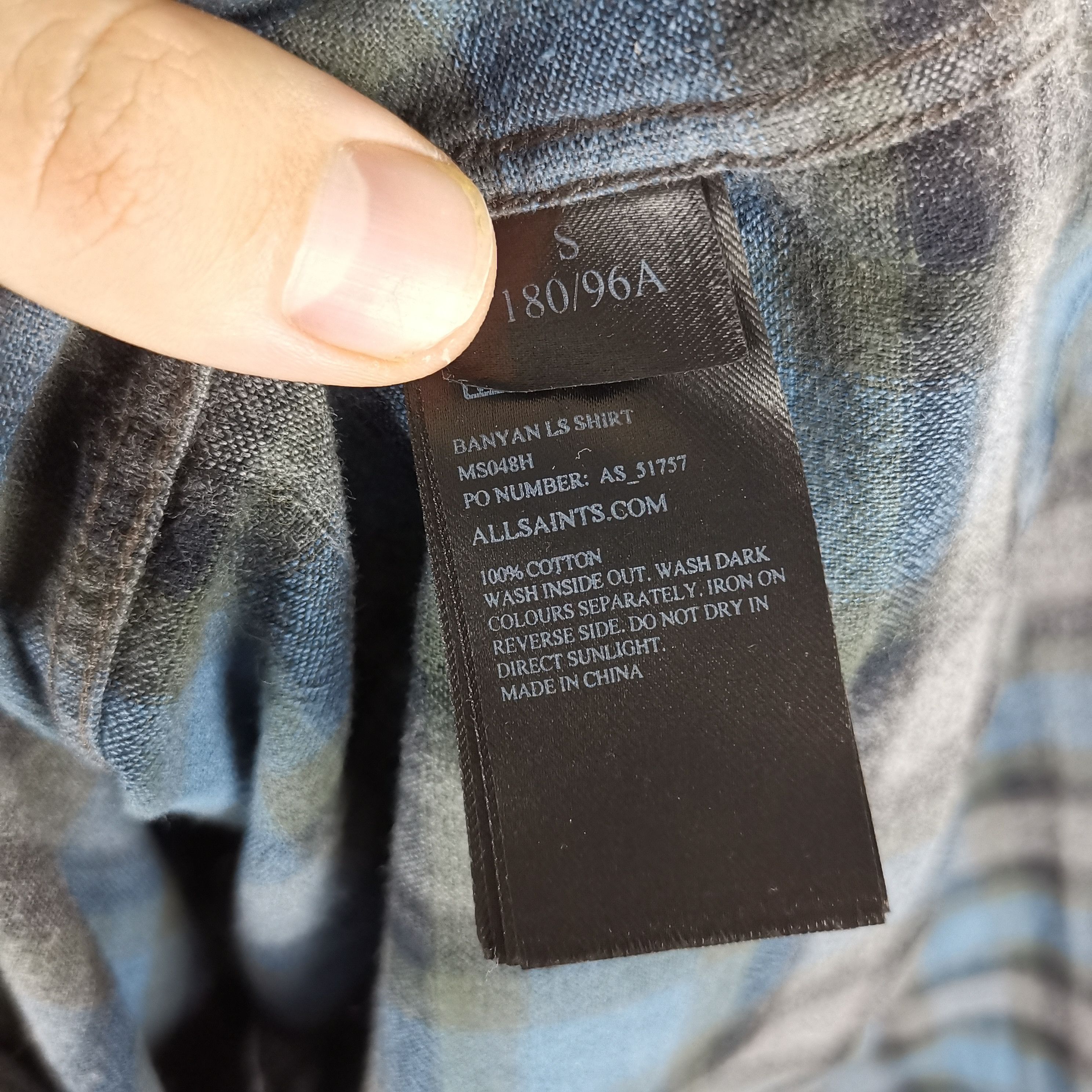 Allsaints Allsaints banyan ls shirt flannel travis scott style Size US S / EU 44-46 / 1 - 4 Thumbnail