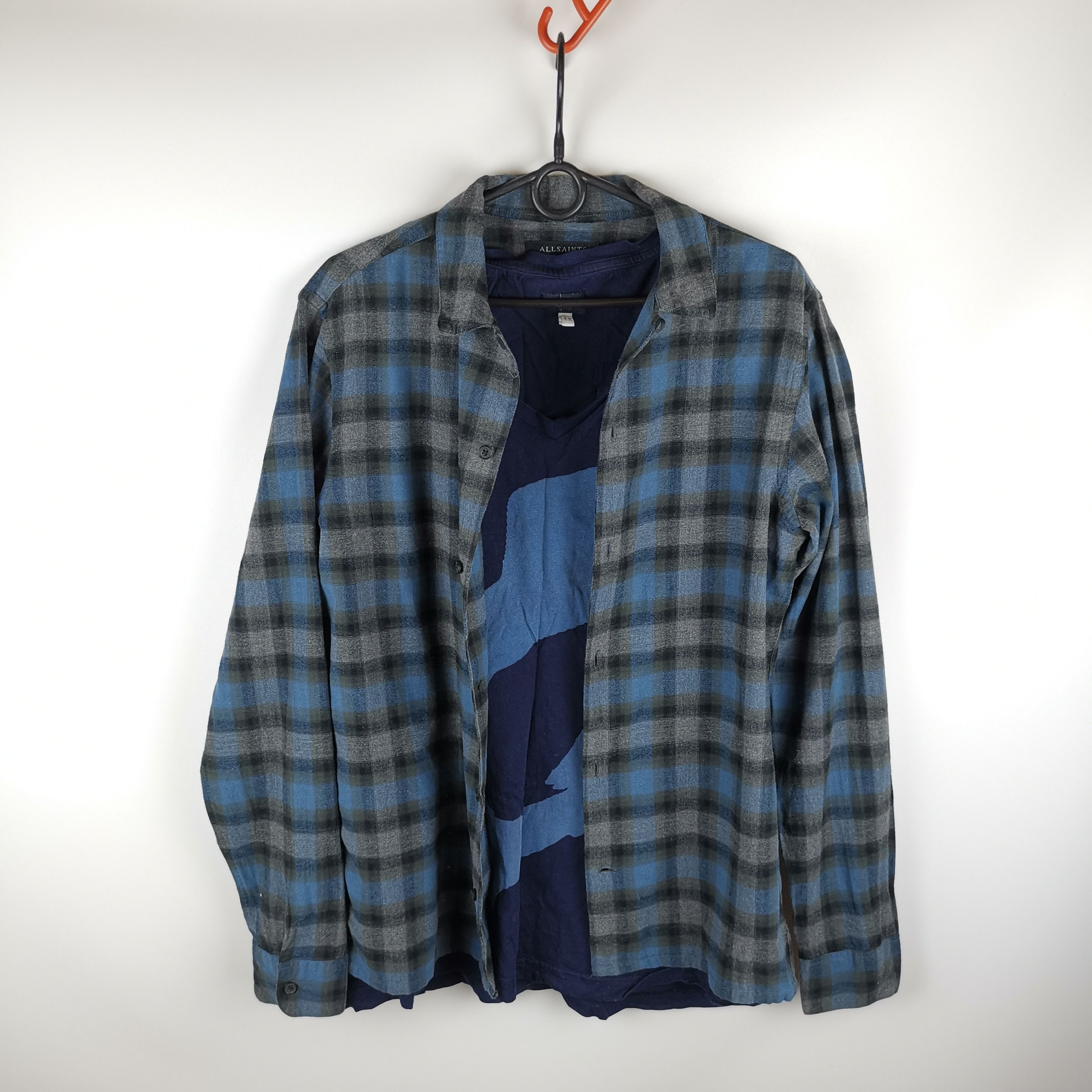 Allsaints Allsaints banyan ls shirt flannel travis scott style Size US S / EU 44-46 / 1 - 1 Thumbnail
