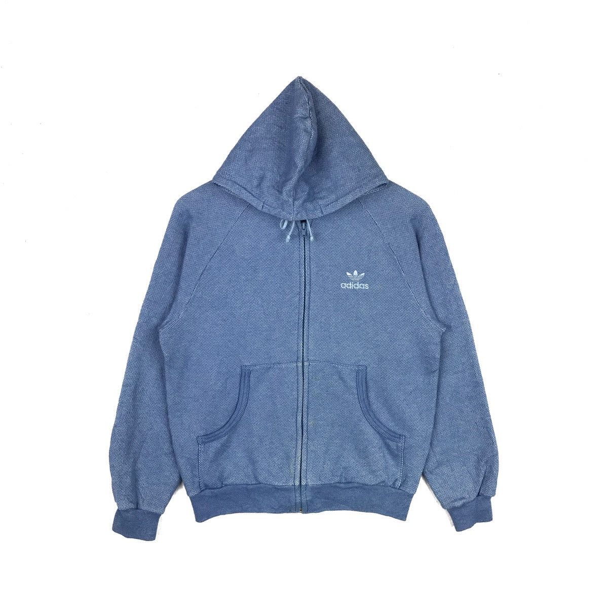 Adidas Vintage 90s Adidas Minimalist Zip Up Hoodie Pullover Size US M / EU 48-50 / 2 - 1 Thumbnail