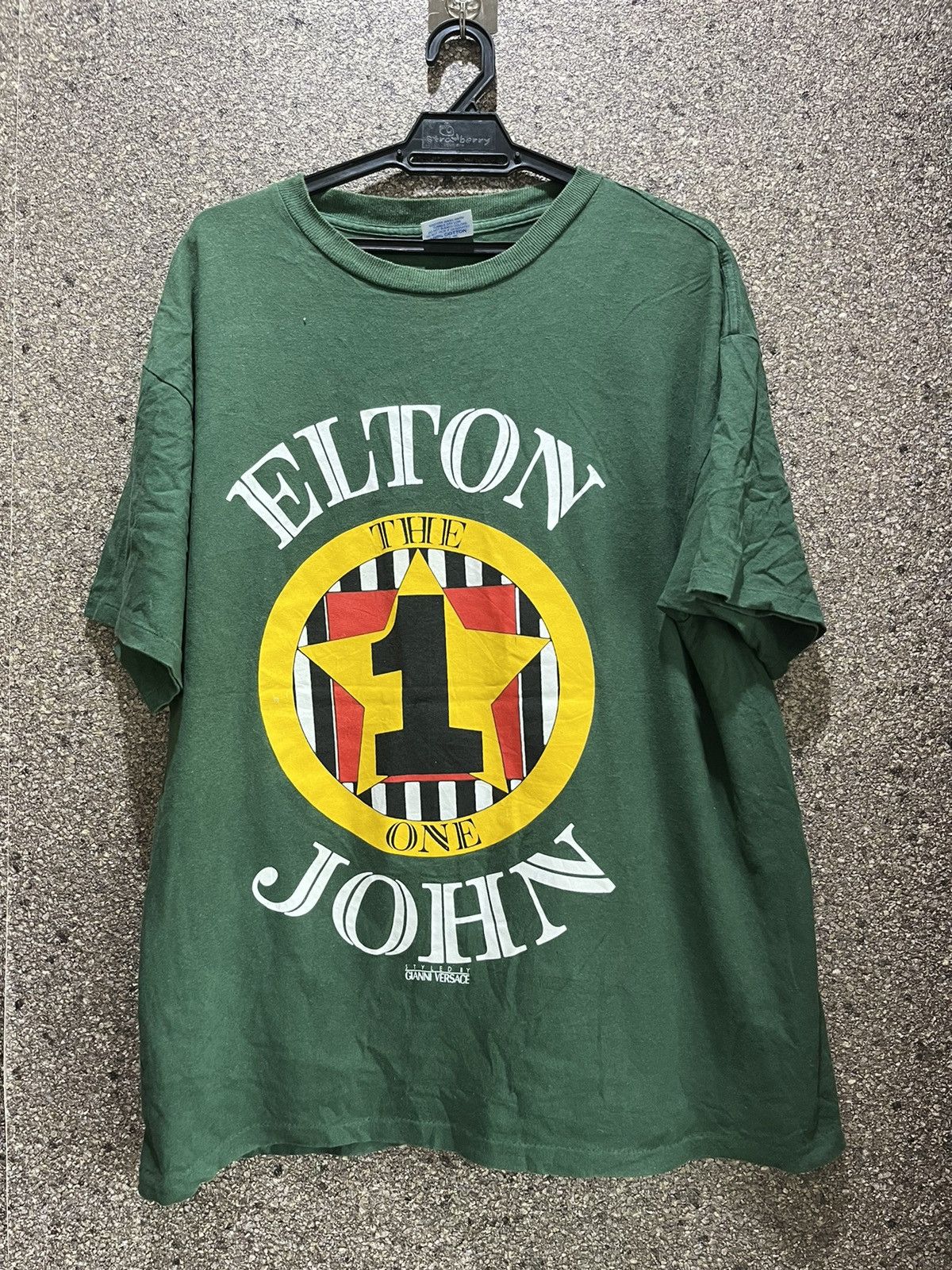 image of Vintage Elton John Ft12 in Green, Men's (Size XL)