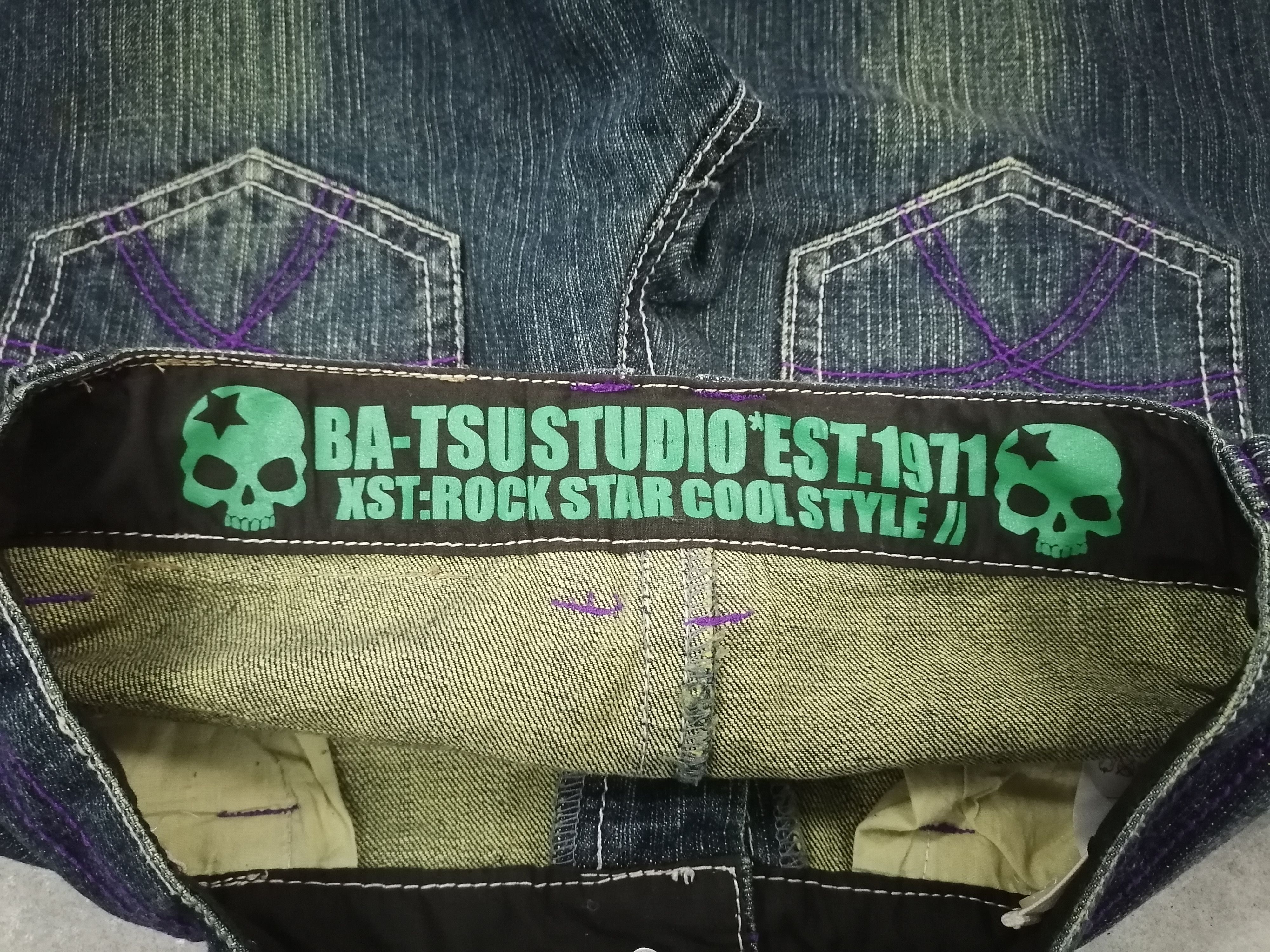 Hysteric Glamour Sickkk🔥Ba-tsu Studio Boys Rock Star Denim Pants⚡⚡⚡ Size US 27 - 8 Thumbnail