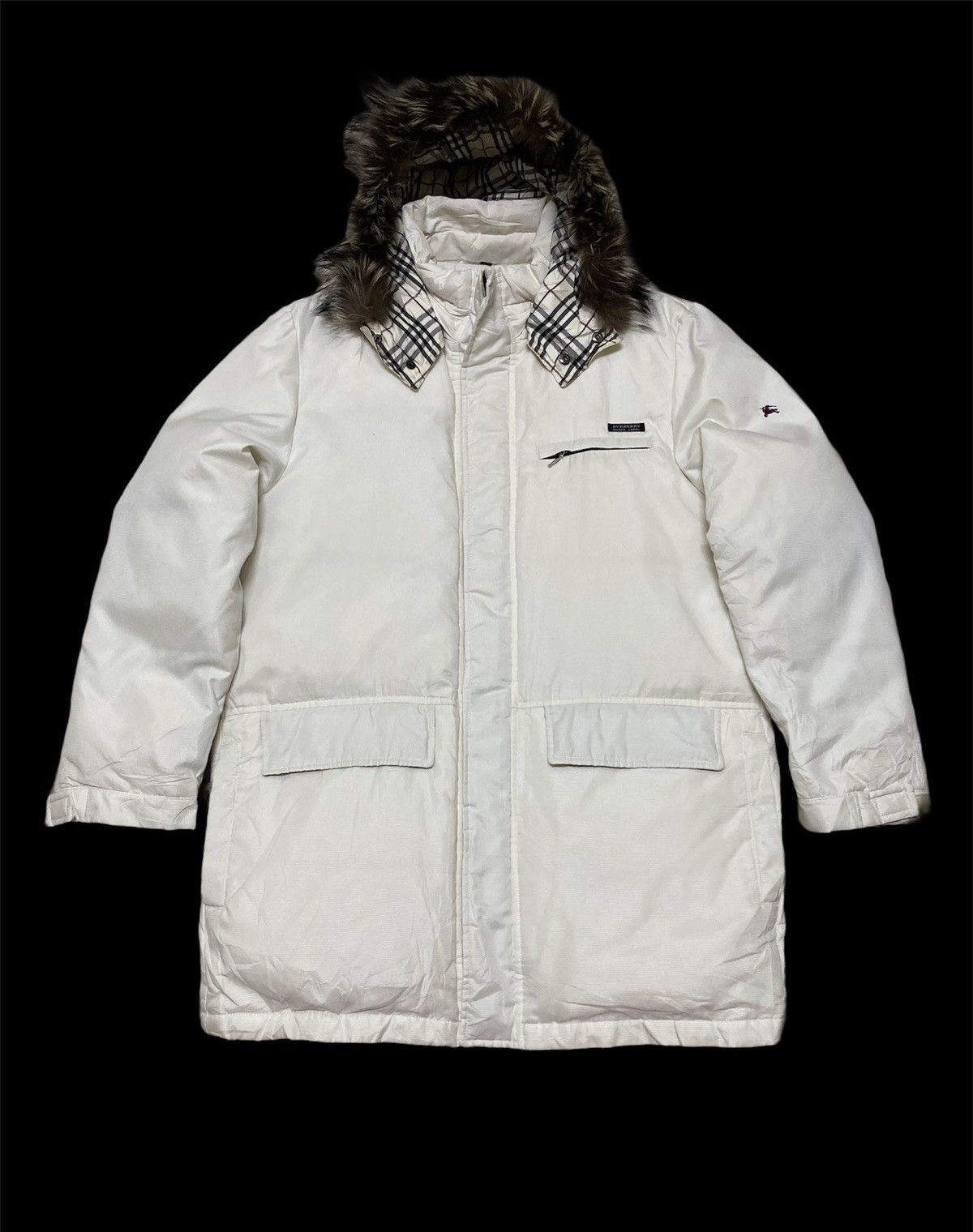 Burberry Burberry Padded Parka Black NovaChecked Fur Hoodie Design Size US L / EU 52-54 / 3 - 1 Thumbnail