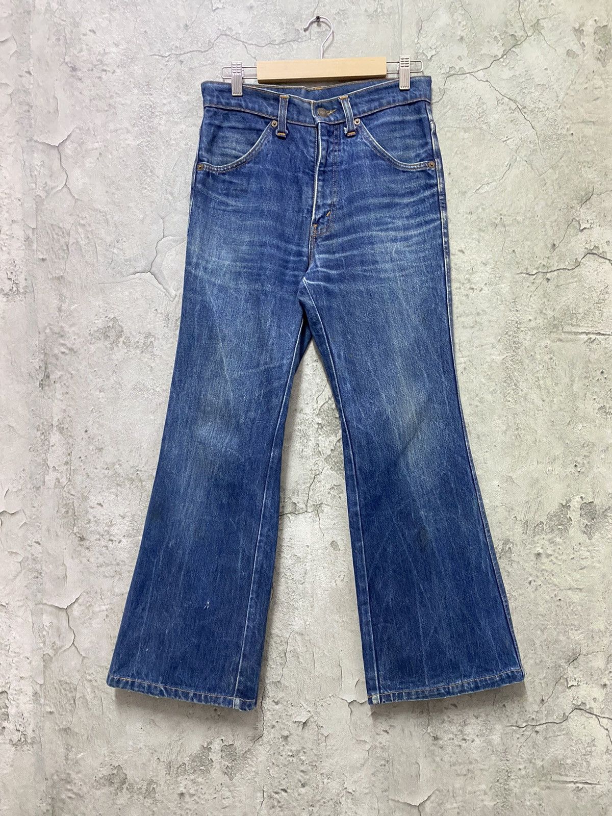 image of Flared Levis 350 Bootcut Black Tab Denim Pants in Indigo Wash, Men's (Size 29)