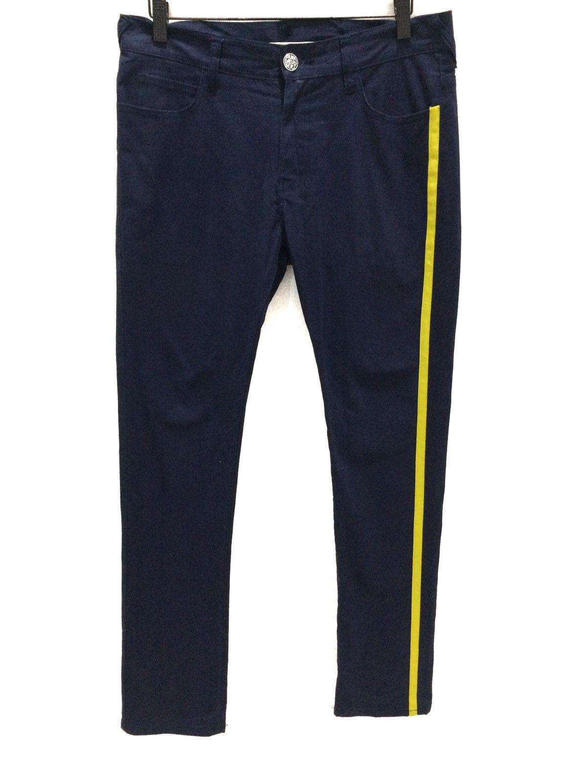 Japanese Brand Punk Drunkers Made In Japan Striped Yellow Tr Size US 32 / EU 48 - 2 Thumbnail