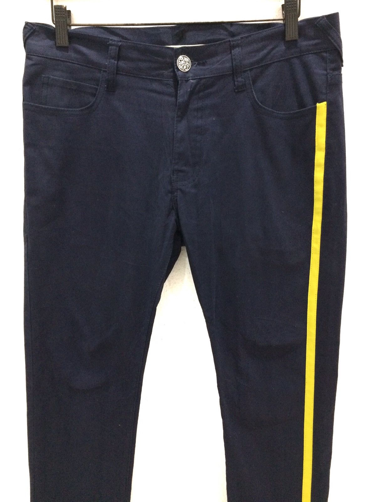 Japanese Brand Punk Drunkers Made In Japan Striped Yellow Tr Size US 32 / EU 48 - 3 Thumbnail
