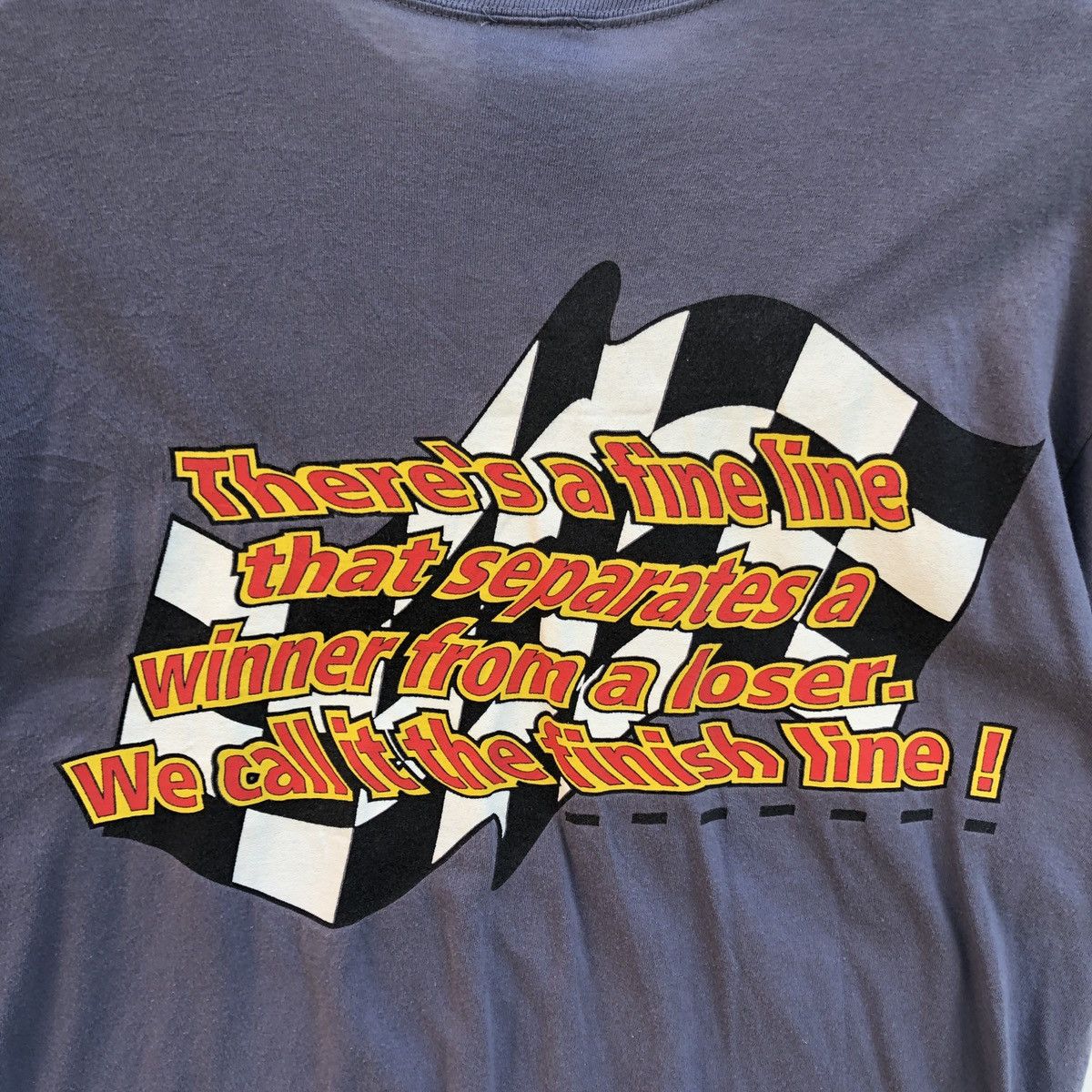 Vintage 90s Vintage FINISHING LINE Crew Neck T Shirt #0538-15 Size US M / EU 48-50 / 2 - 2 Thumbnail