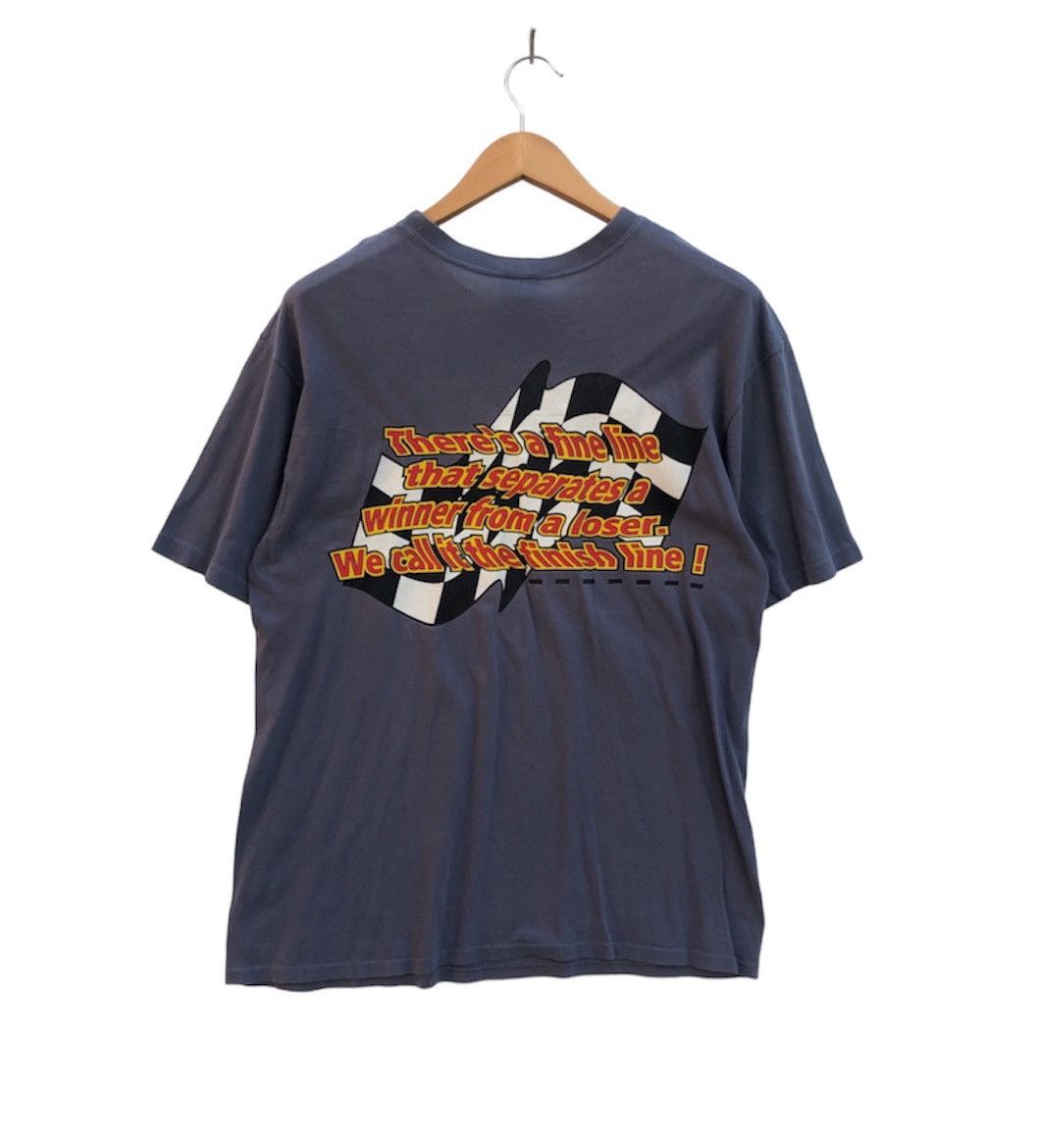 Vintage 90s Vintage FINISHING LINE Crew Neck T Shirt #0538-15 Size US M / EU 48-50 / 2 - 1 Thumbnail