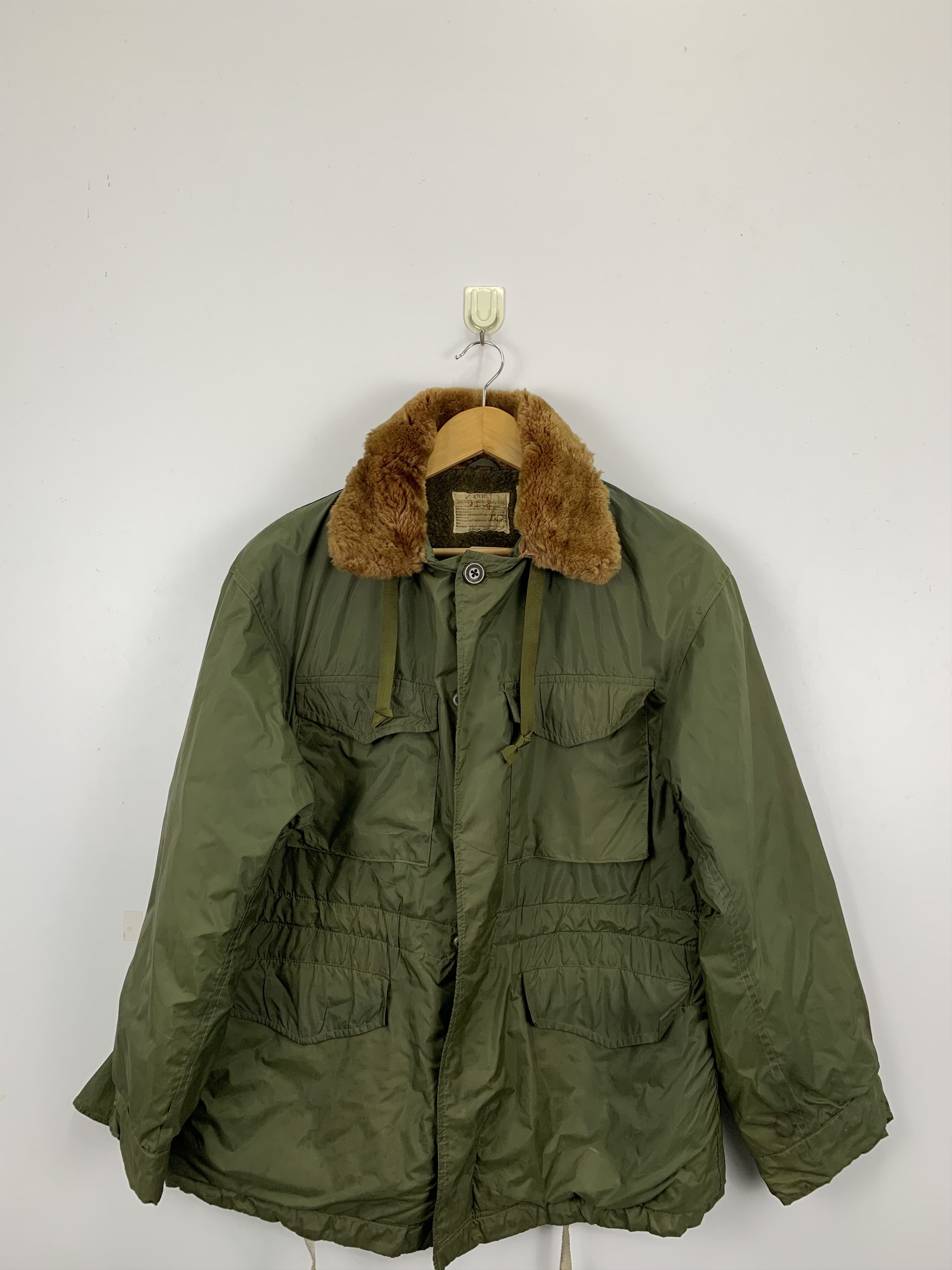 Vintage Vintage 80s Military Parka Sherpa Jacket J0843 Size US M / EU 48-50 / 2 - 2 Thumbnail