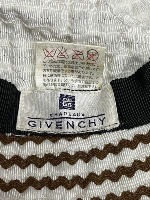 Givenchy Vintage GIVENCHY CHAPEAUX Acrylic-Poly Striped Bucket Hat Size ONE SIZE - 6 Thumbnail