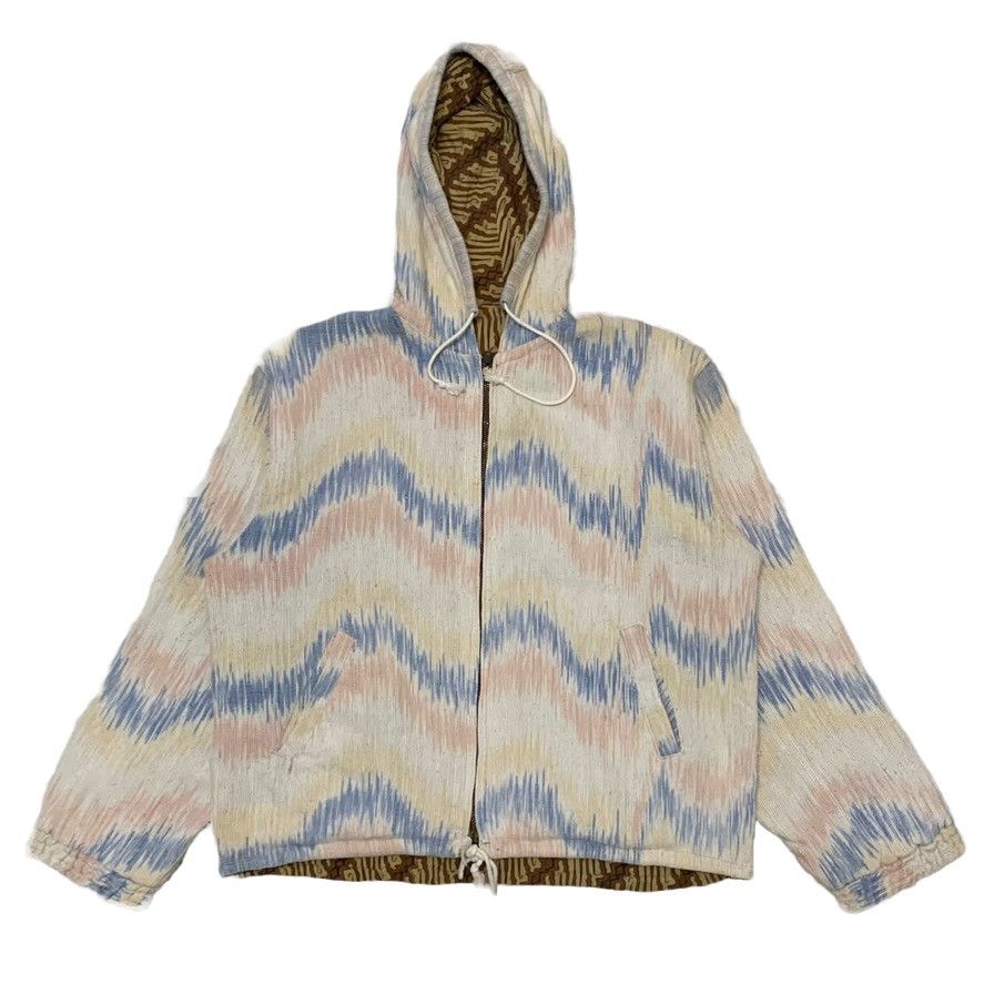 Japanese Brand Mega Bali Cozy Art Reversable Jacket Hoodie Size US M / EU 48-50 / 2 - 1 Thumbnail