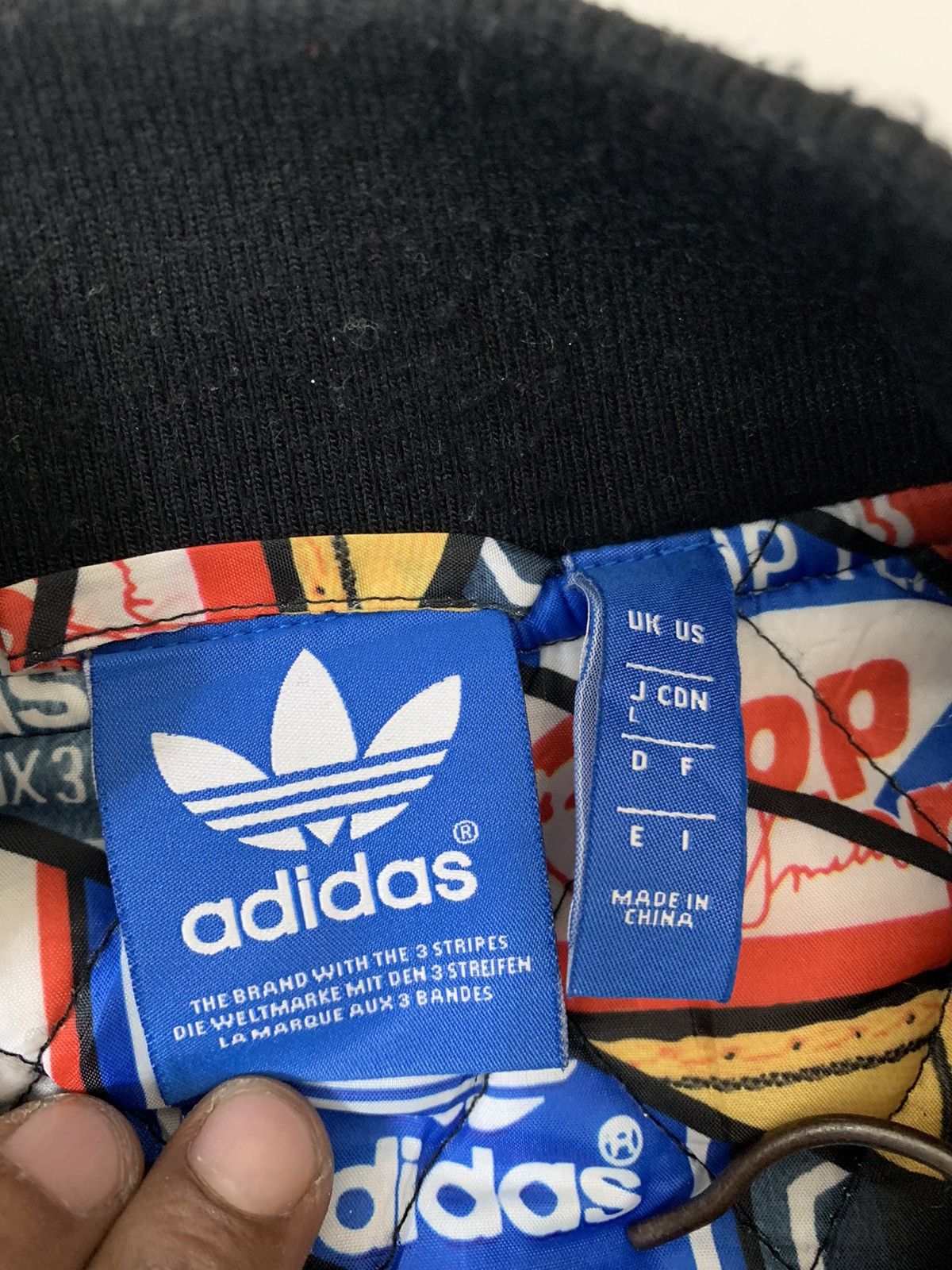 Adidas Adidas Nice Design Big Logo Varsity Jacket Size US L / EU 52-54 / 3 - 5 Thumbnail