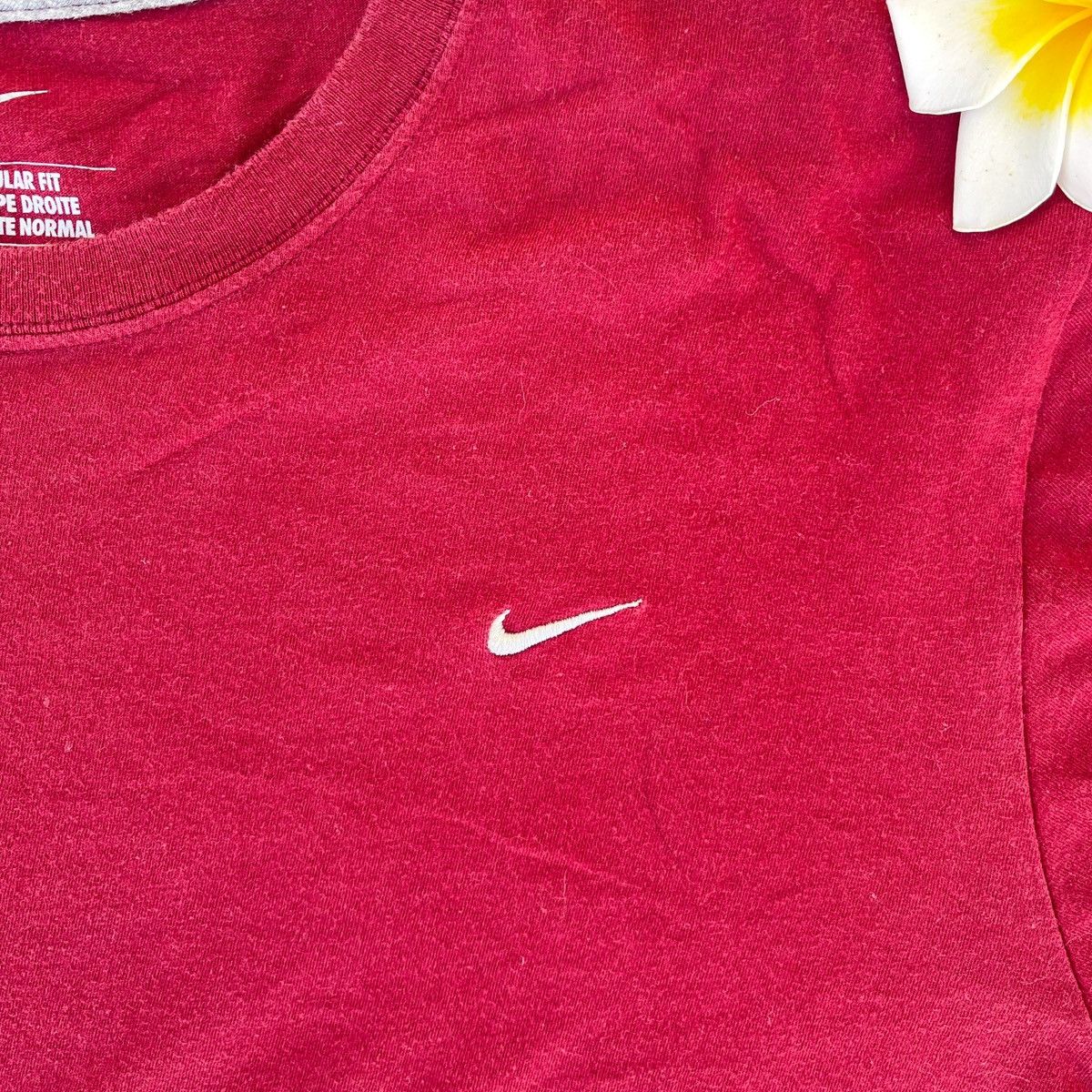 Nike × Vintage Vintage Nike Embroidered Off Center Swoosh Tee Size US XXL / EU 58 / 5 - 3 Thumbnail