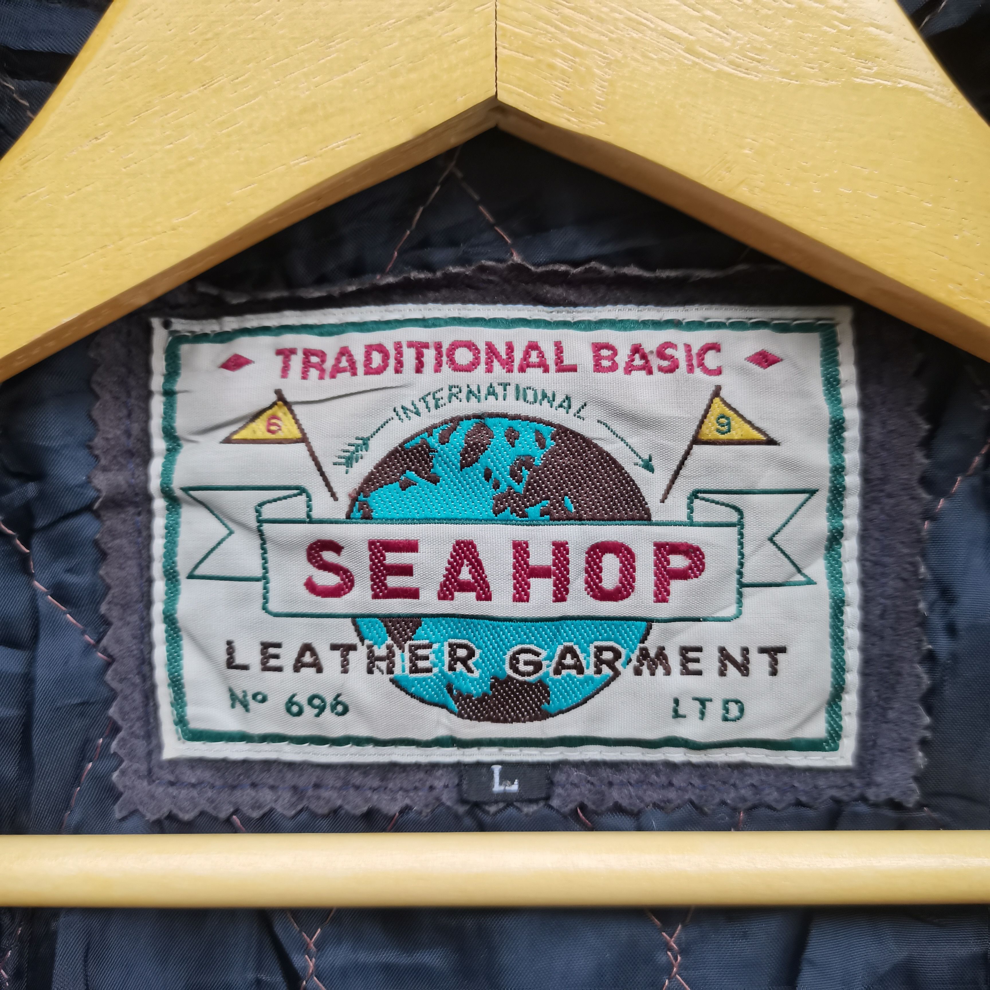 Vintage Send Offer🔥Vintage 90s SEAHOP Korean Style Leather Jacket Size US L / EU 52-54 / 3 - 10 Thumbnail