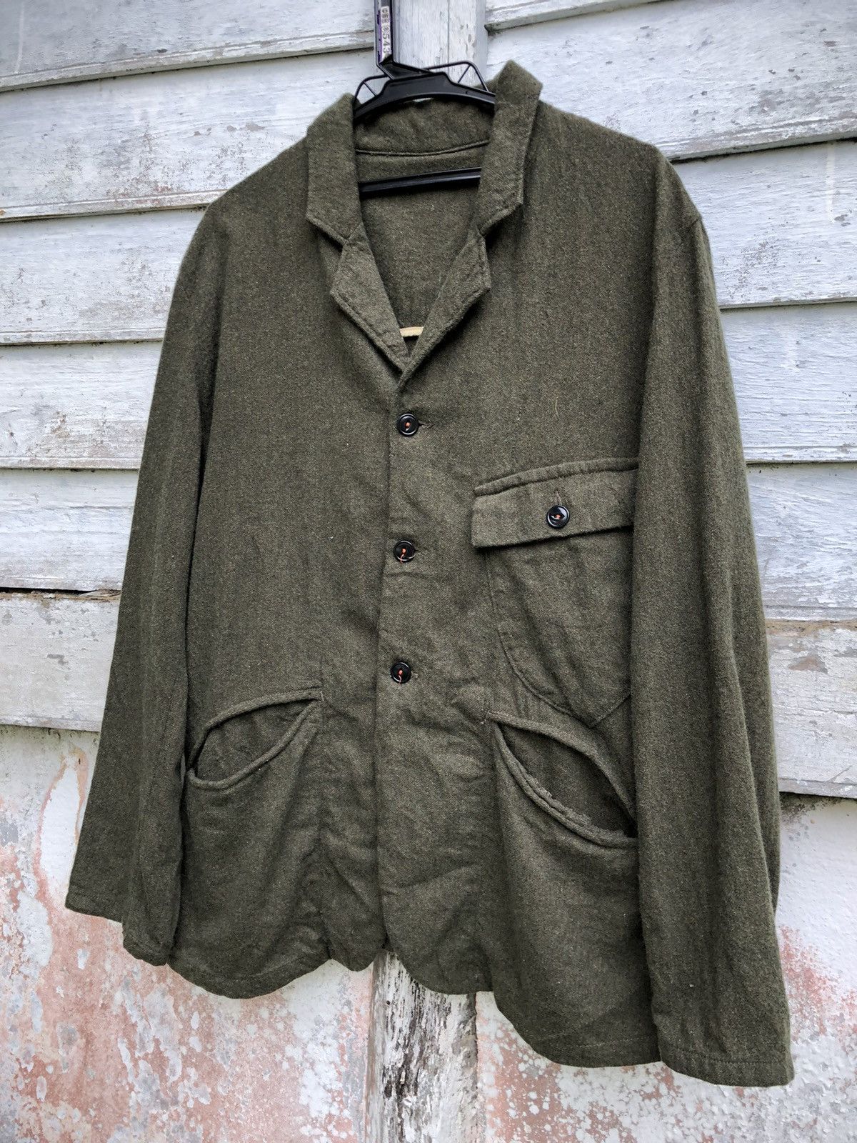 Hiroshi Kato × Japanese Brand × KATO Kato Tool Project Green Olive Lite Wool Jacket Size US L / EU 52-54 / 3 - 2 Thumbnail