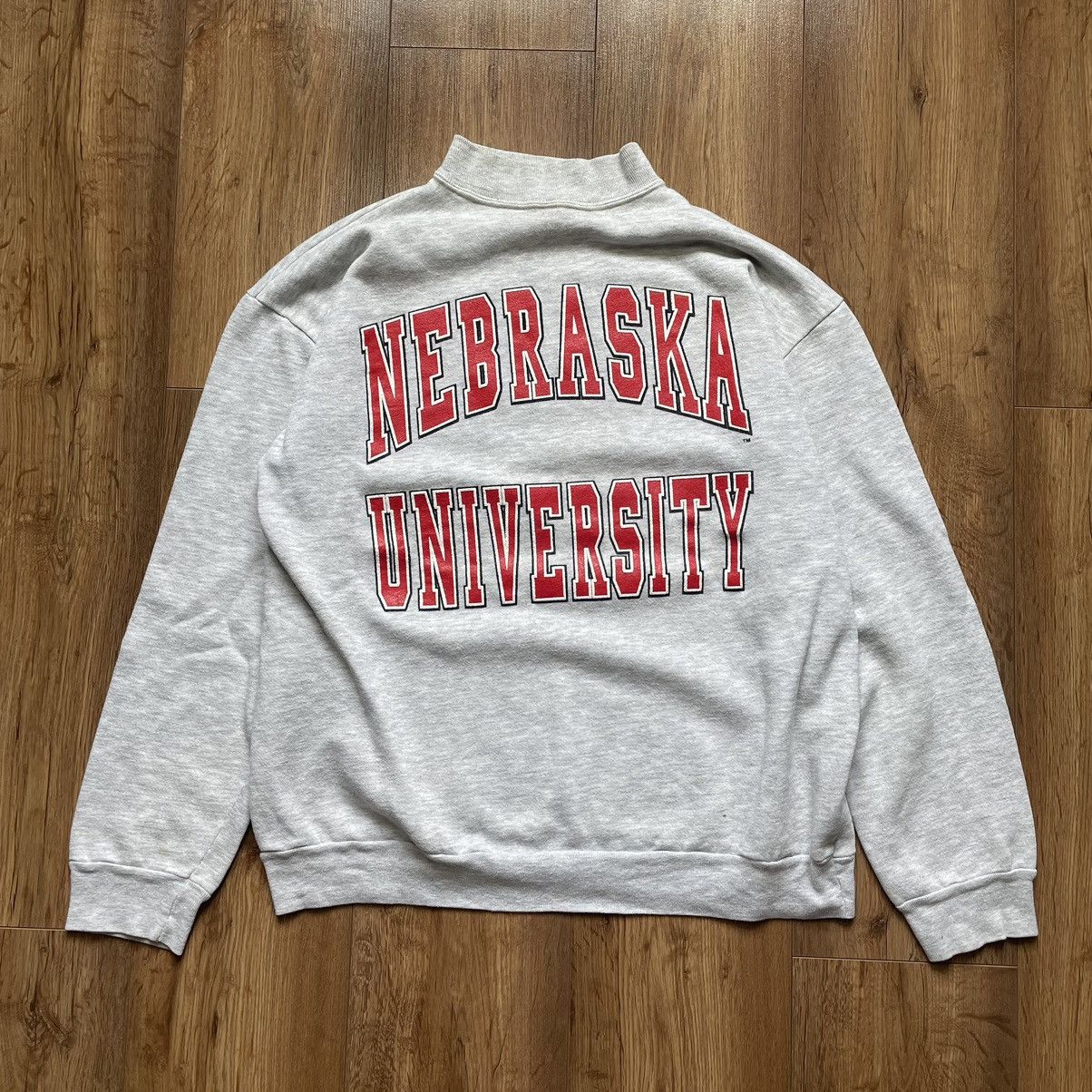 Vintage Vintage Beautiful Nebraska University Grey 90s Boxy Crewneck Size US XL / EU 56 / 4 - 1 Thumbnail