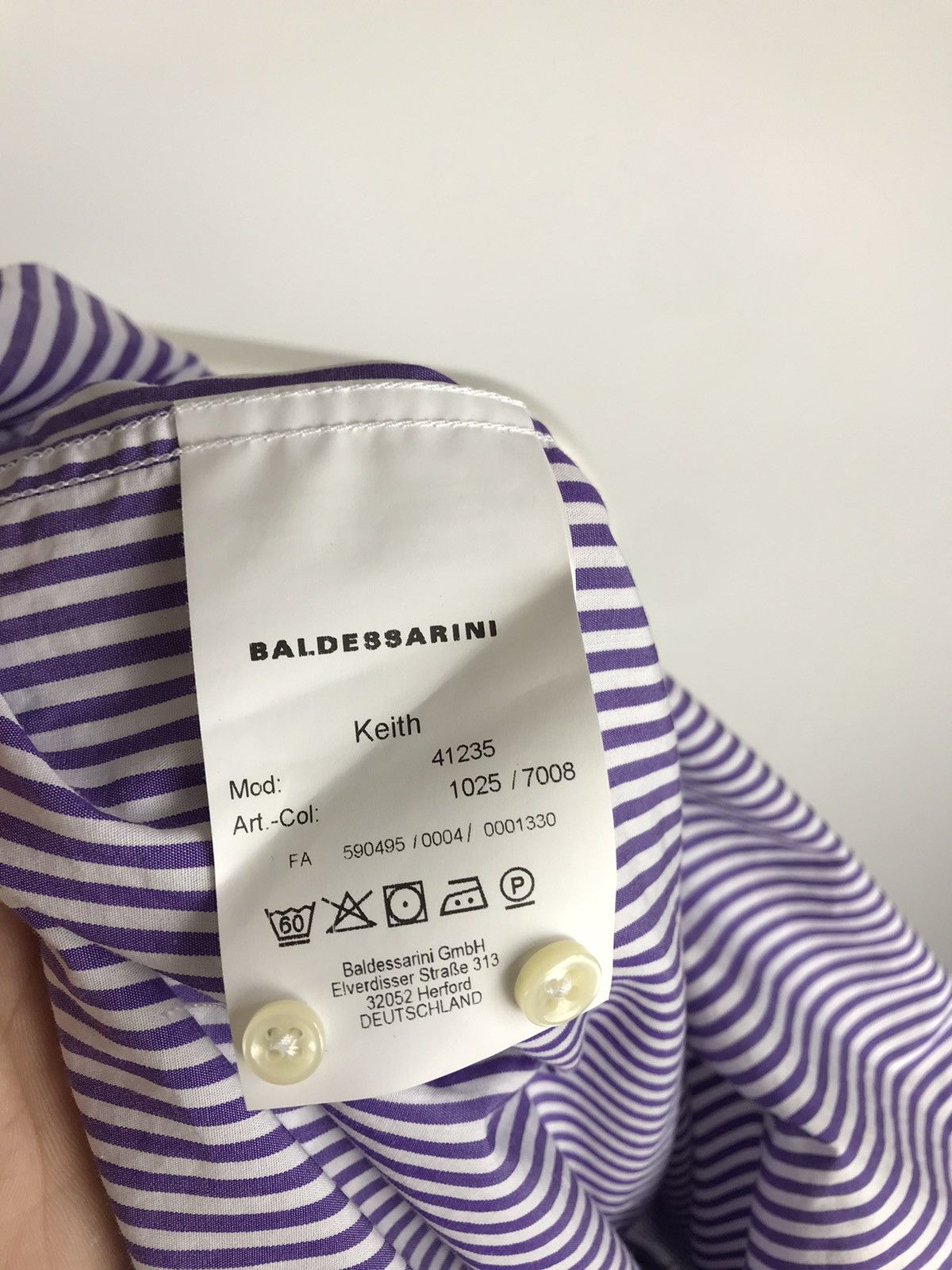 Baldessarini × Vintage Baldessarini Stripped Long Sleeve Purple Shirt Size US XL / EU 56 / 4 - 5 Thumbnail