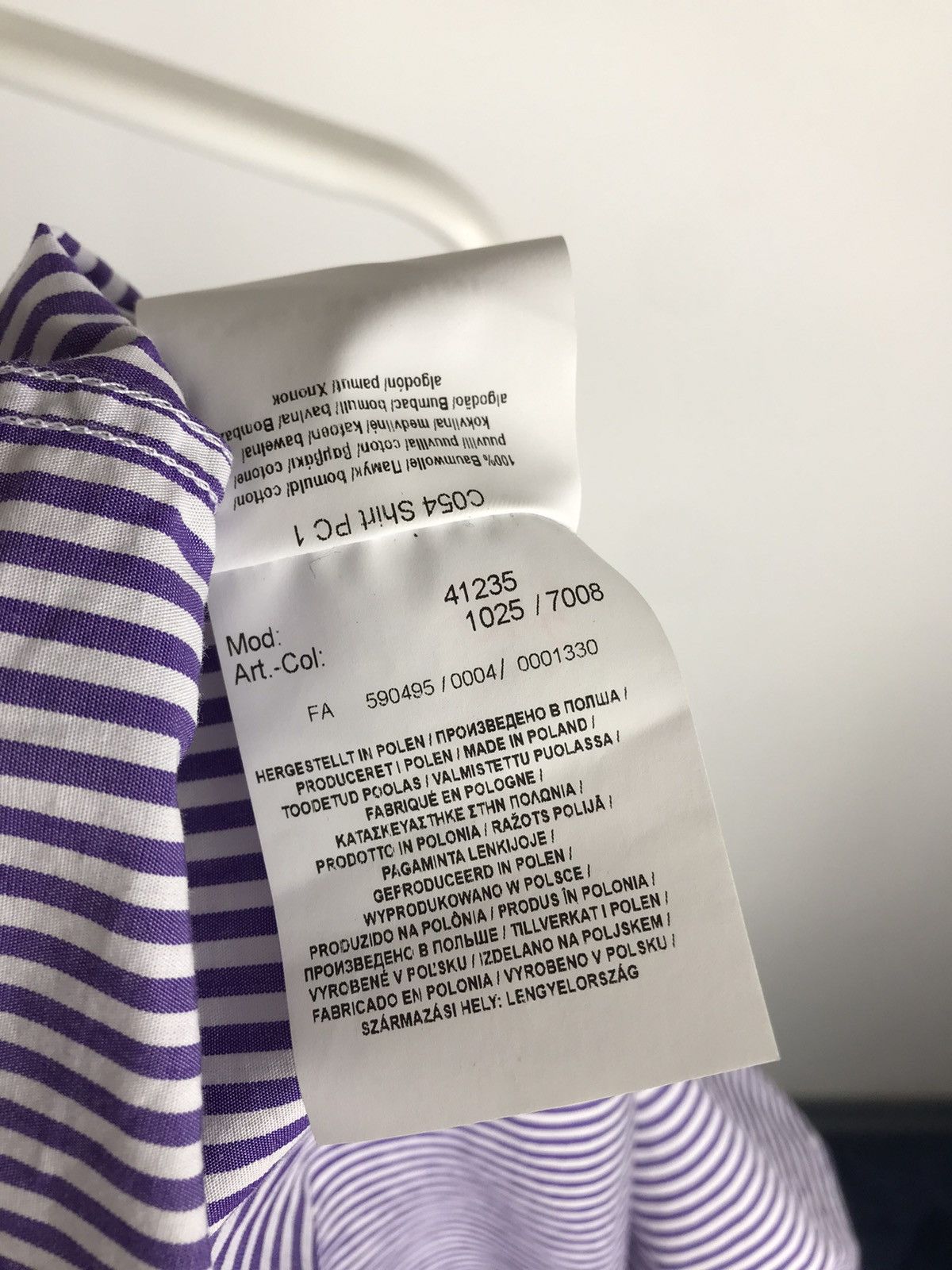 Baldessarini × Vintage Baldessarini Stripped Long Sleeve Purple Shirt Size US XL / EU 56 / 4 - 6 Thumbnail