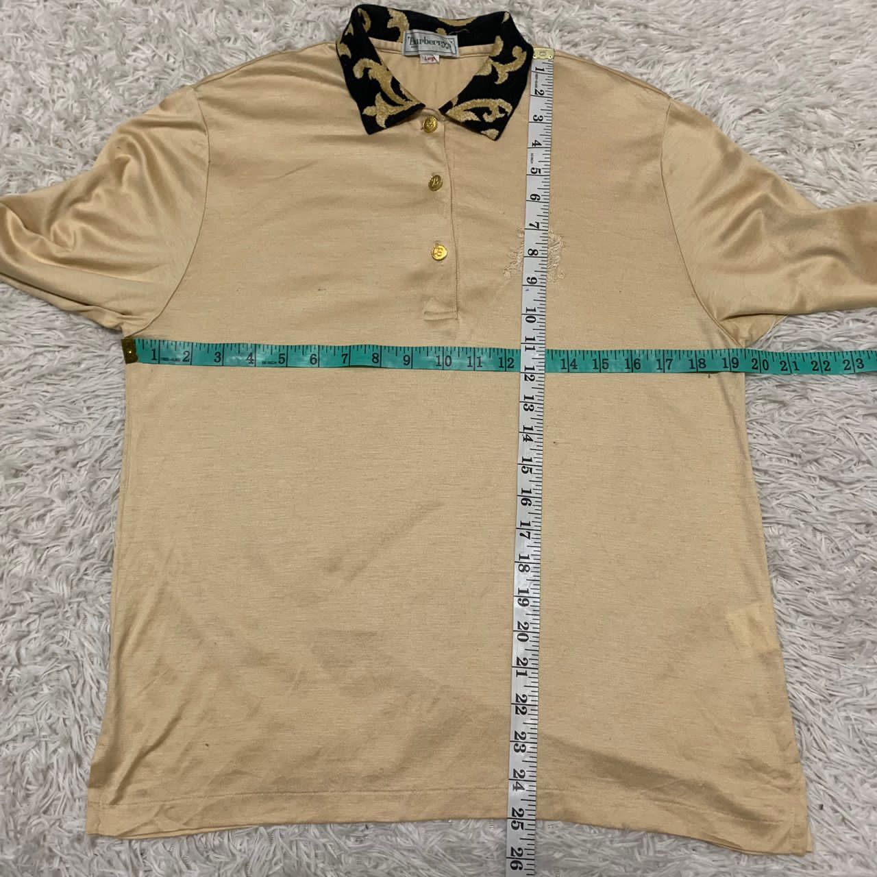 Burberry Vtg Burberrys Long Sleeve Collar Tee Made in Japan Size L / US 10 / IT 46 - 6 Thumbnail