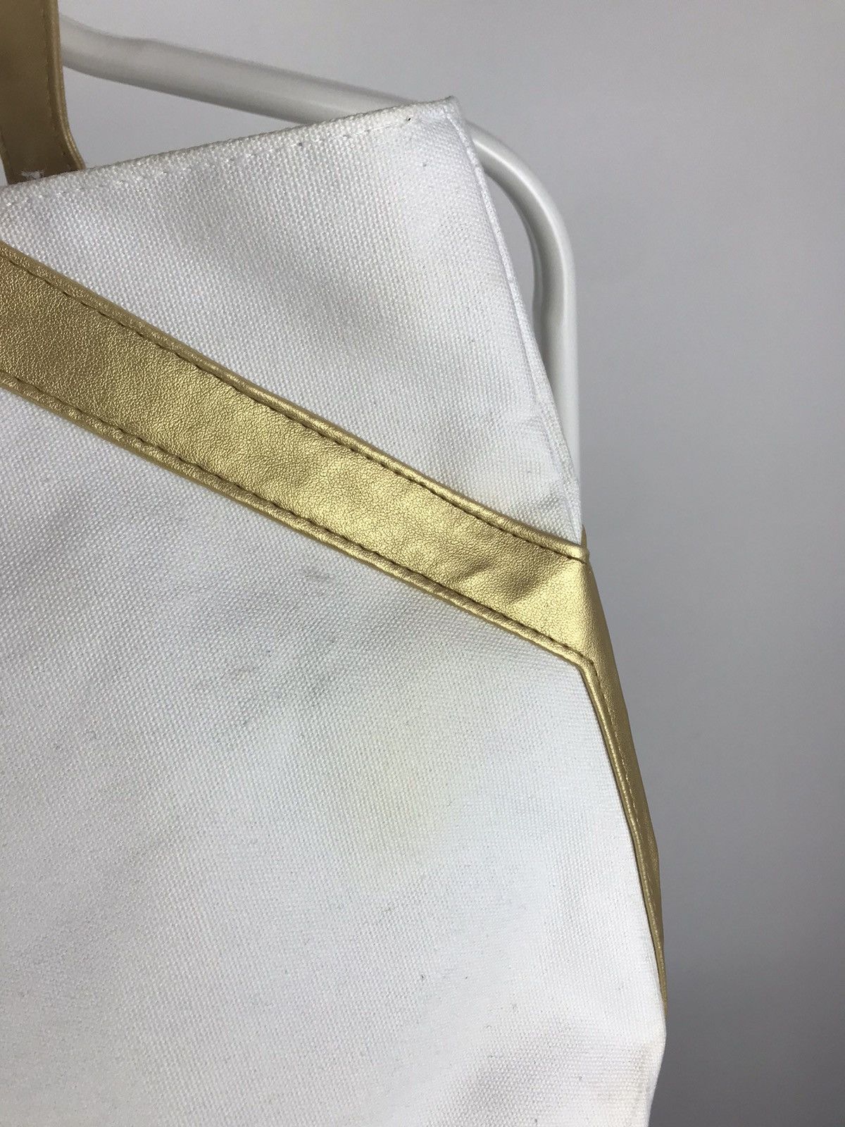 Vintage × Yves Saint Laurent Vintage Yves Saint Laurent Parfums Big Logo Canvas Tote Bag Size ONE SIZE - 3 Thumbnail