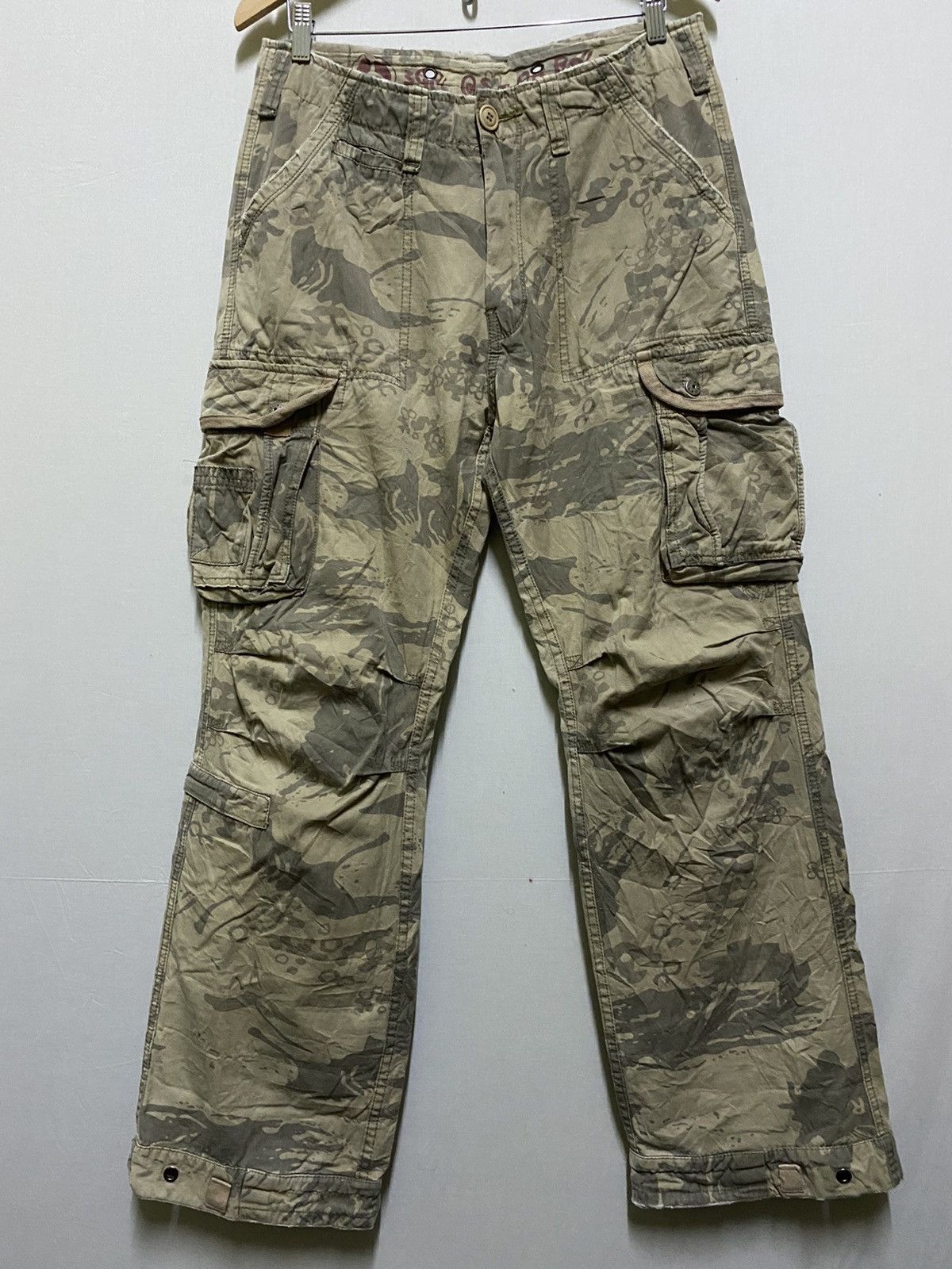 Designer × Japanese Brand 3QR JEANS Cargo Pants Real Tree Size US 31 - 1 Thumbnail