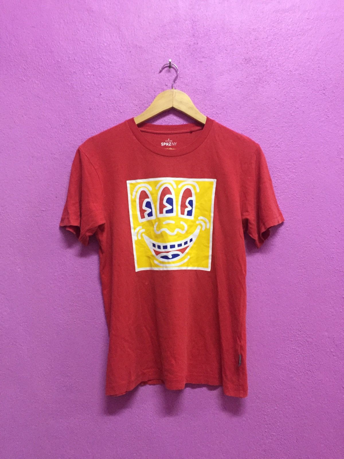 Sweat-shirt blanc imprimé graphique Uniqlo Keith Haring M