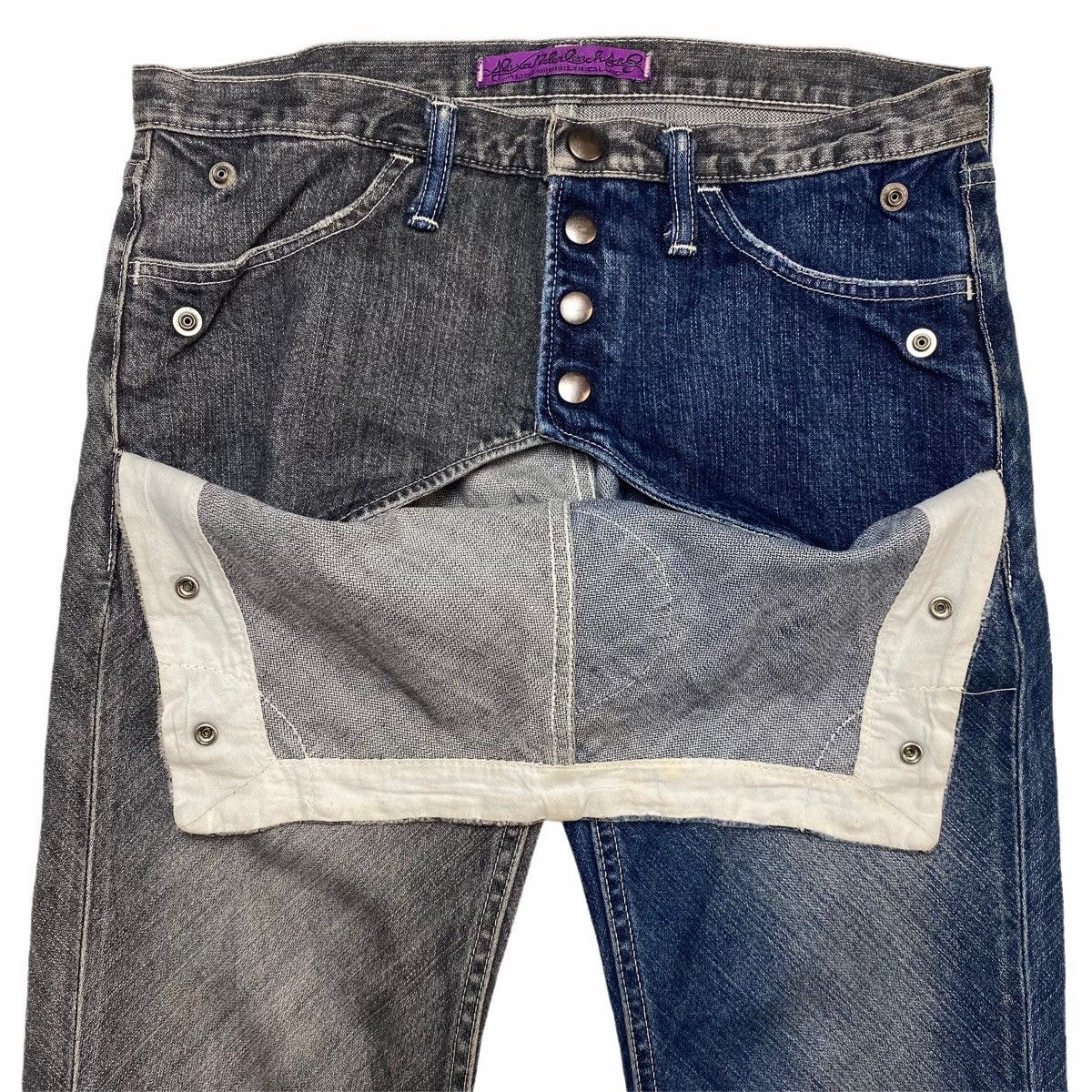 20471120 2000s Alexander Lee Chang - Front Flap Split Denim Pants Size US 29 - 5 Thumbnail