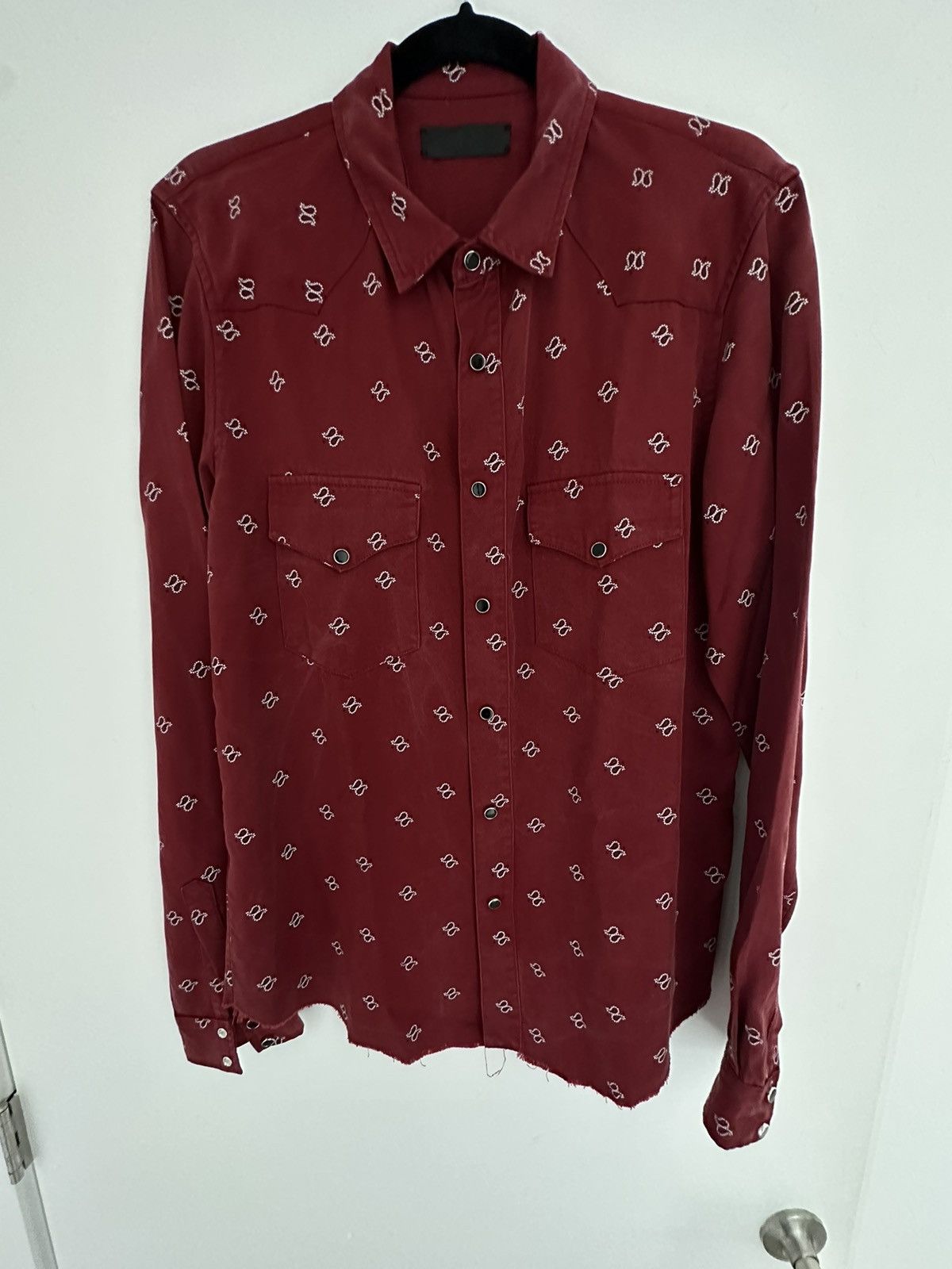 Amiri Red Bandana Print Western Shirt Grailed