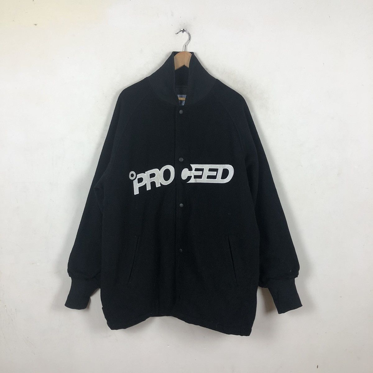 Japanese Brand PROEED VARSITY JACKET BIG LOGO EMBROIDERY Size US XL / EU 56 / 4 - 2 Thumbnail