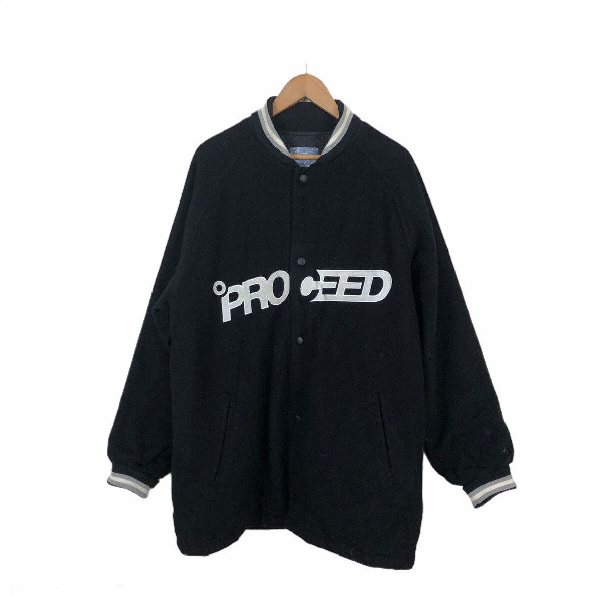 Japanese Brand PROEED VARSITY JACKET BIG LOGO EMBROIDERY Size US XL / EU 56 / 4 - 1 Thumbnail