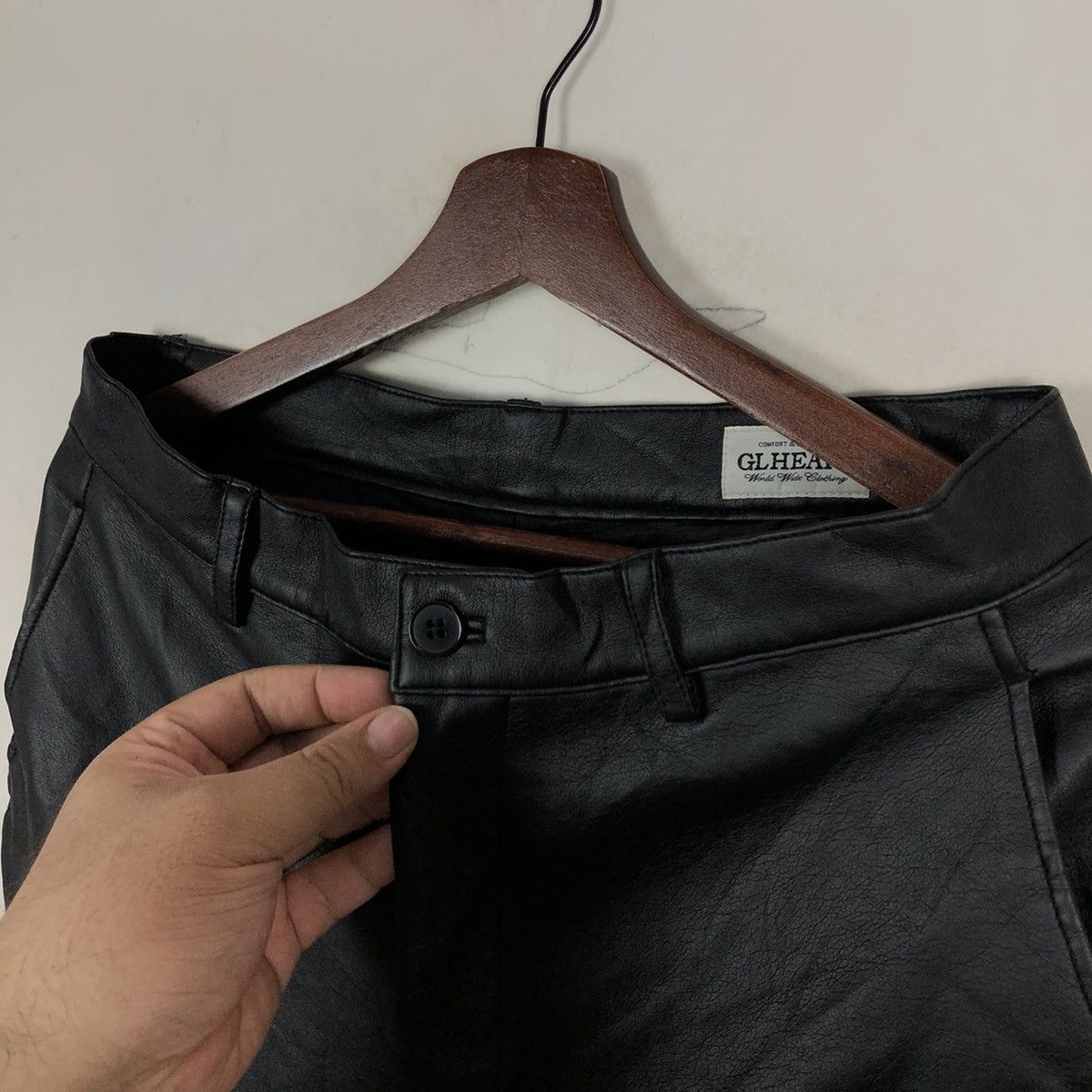 Japanese Brand SOFT LEATHER PANTS GL HEART Size US 32 / EU 48 - 4 Thumbnail